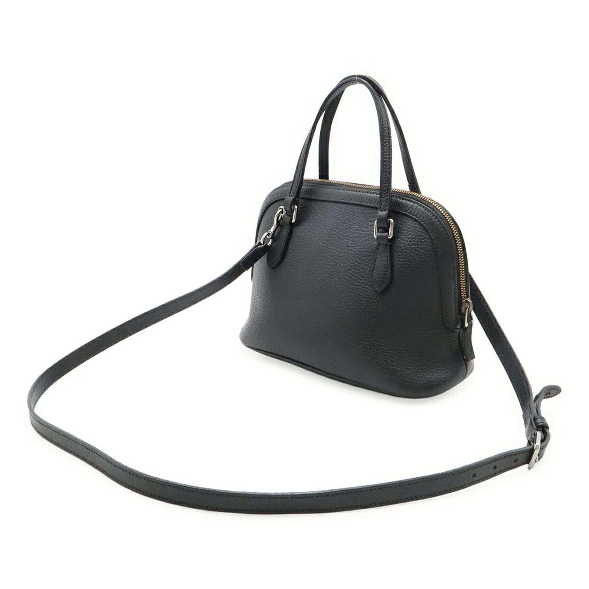 Gucci Black Leather Handbag Shoulder Bag