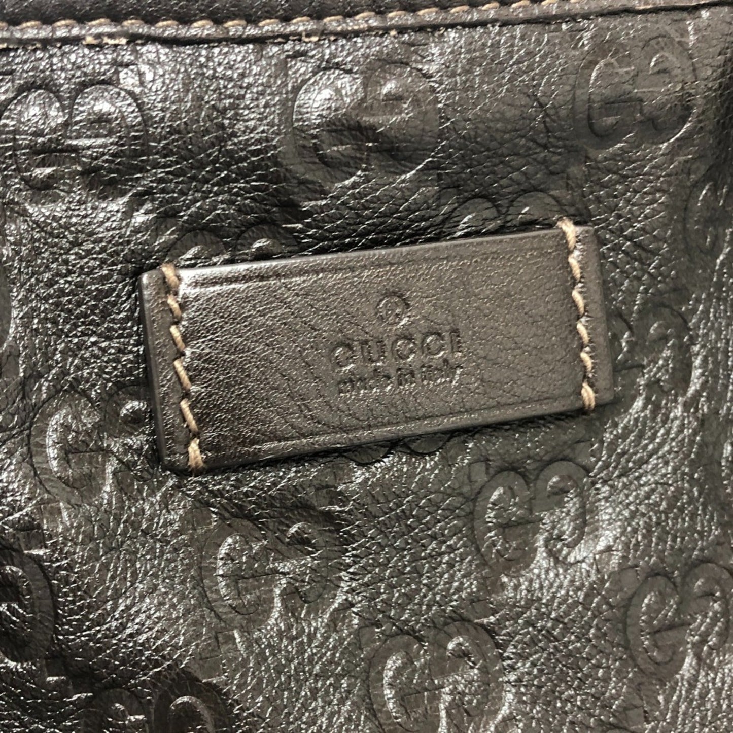 Gucci Brown Leather Handbag Tote Bag