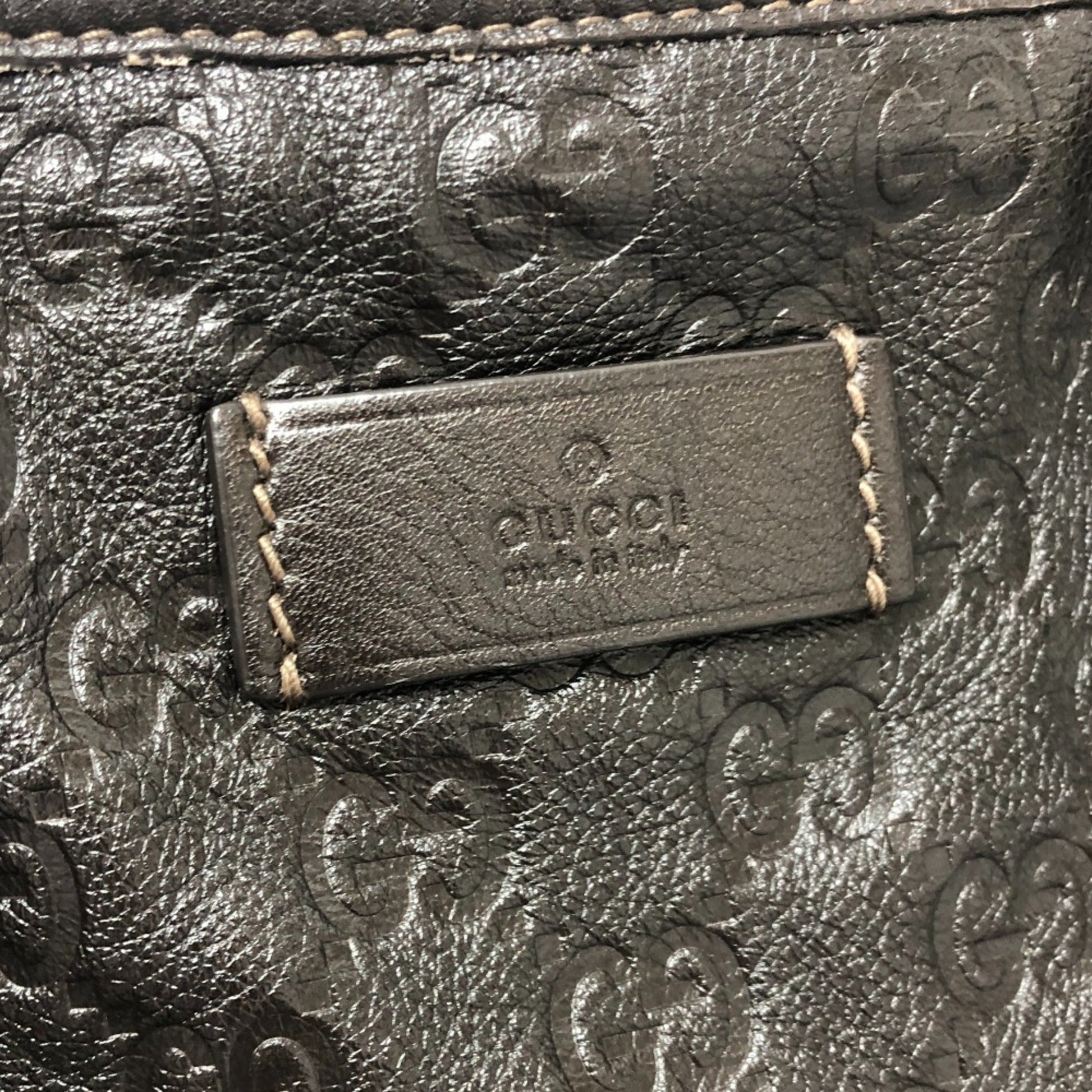 Gucci Brown Leather Handbag Tote Bag