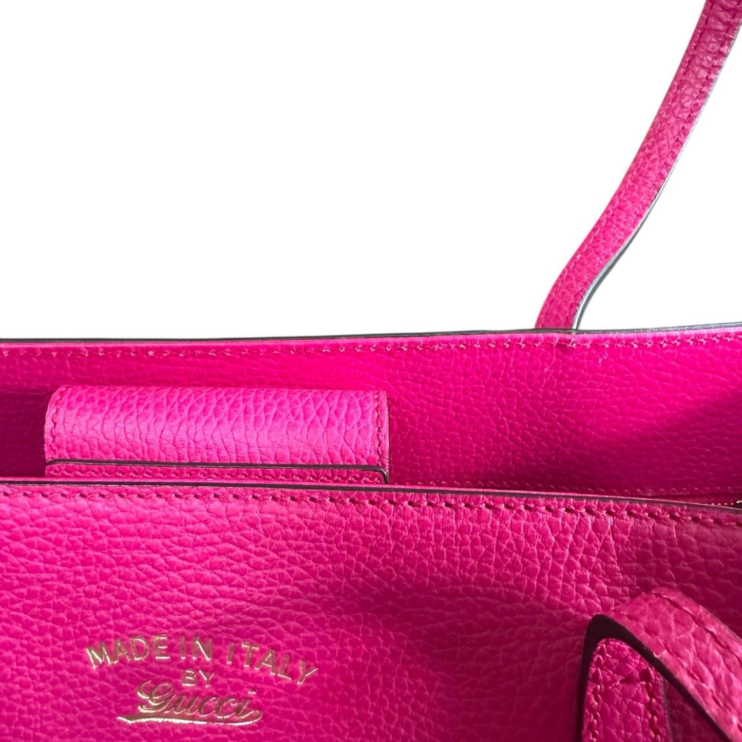 Gucci Gucci Swing Pink Leather Tote Bag