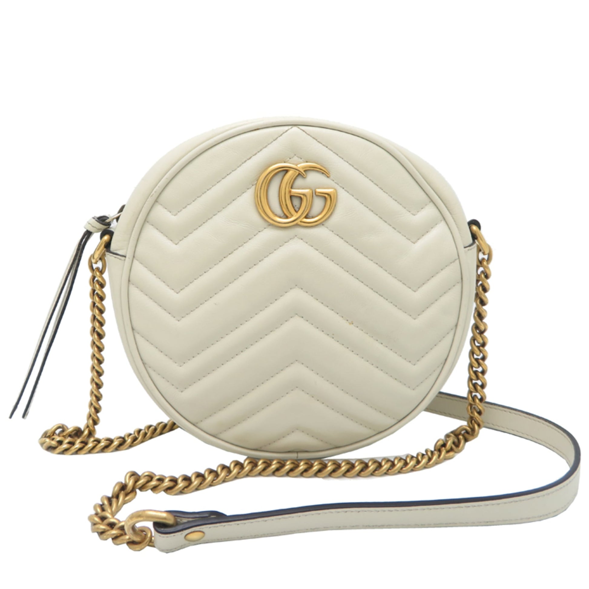 Gucci Ivory Leather Shoulder Bag