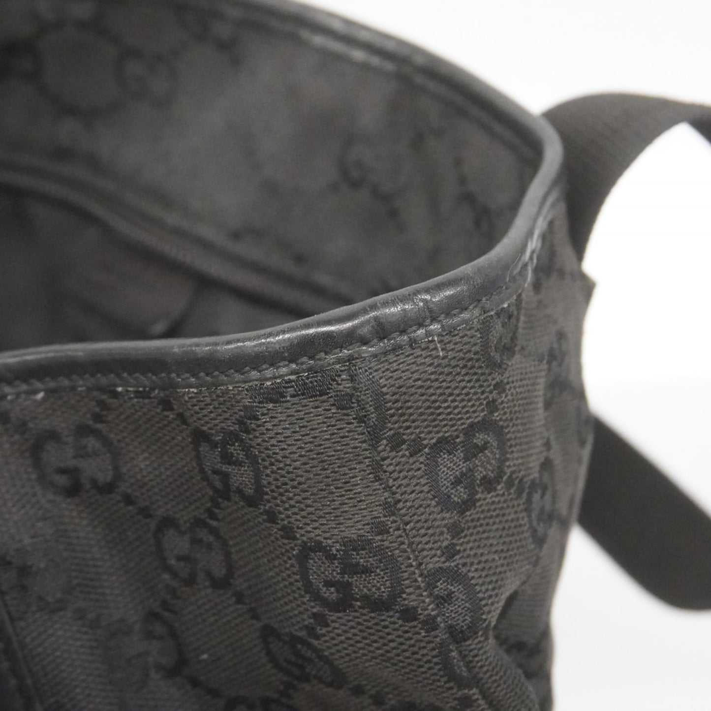 Gucci Black Canvas Tote Bag