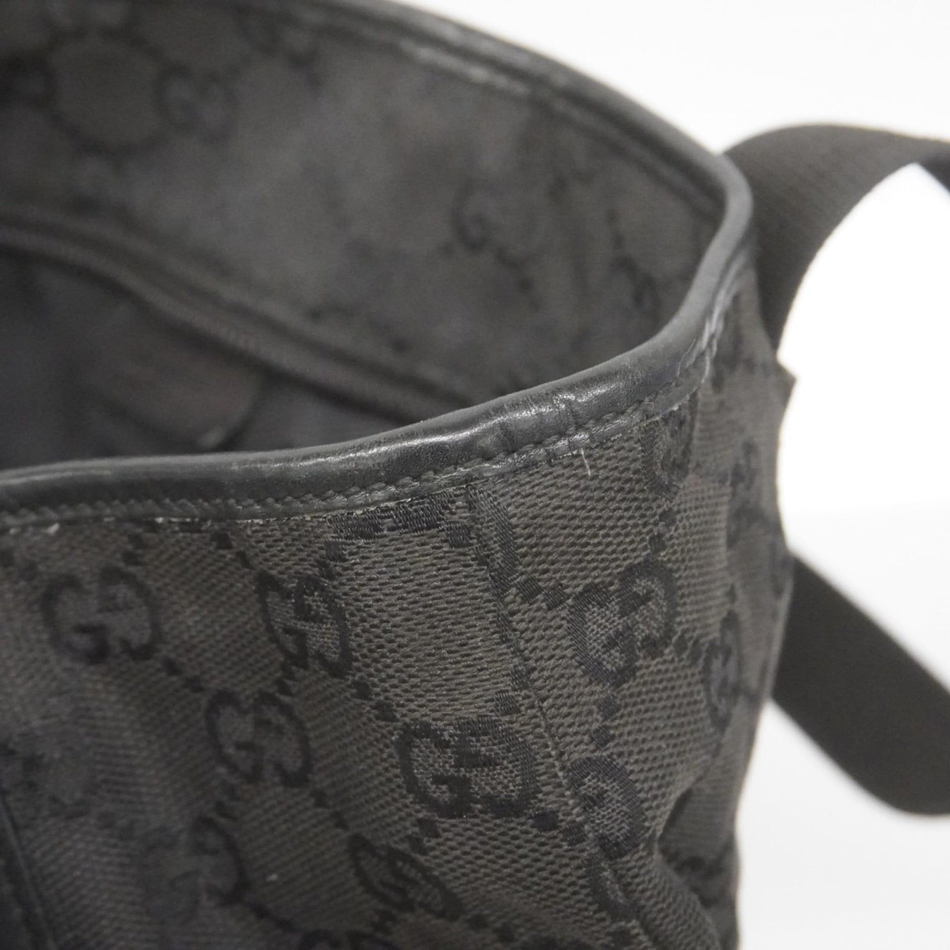 Gucci Black Canvas Tote Bag
