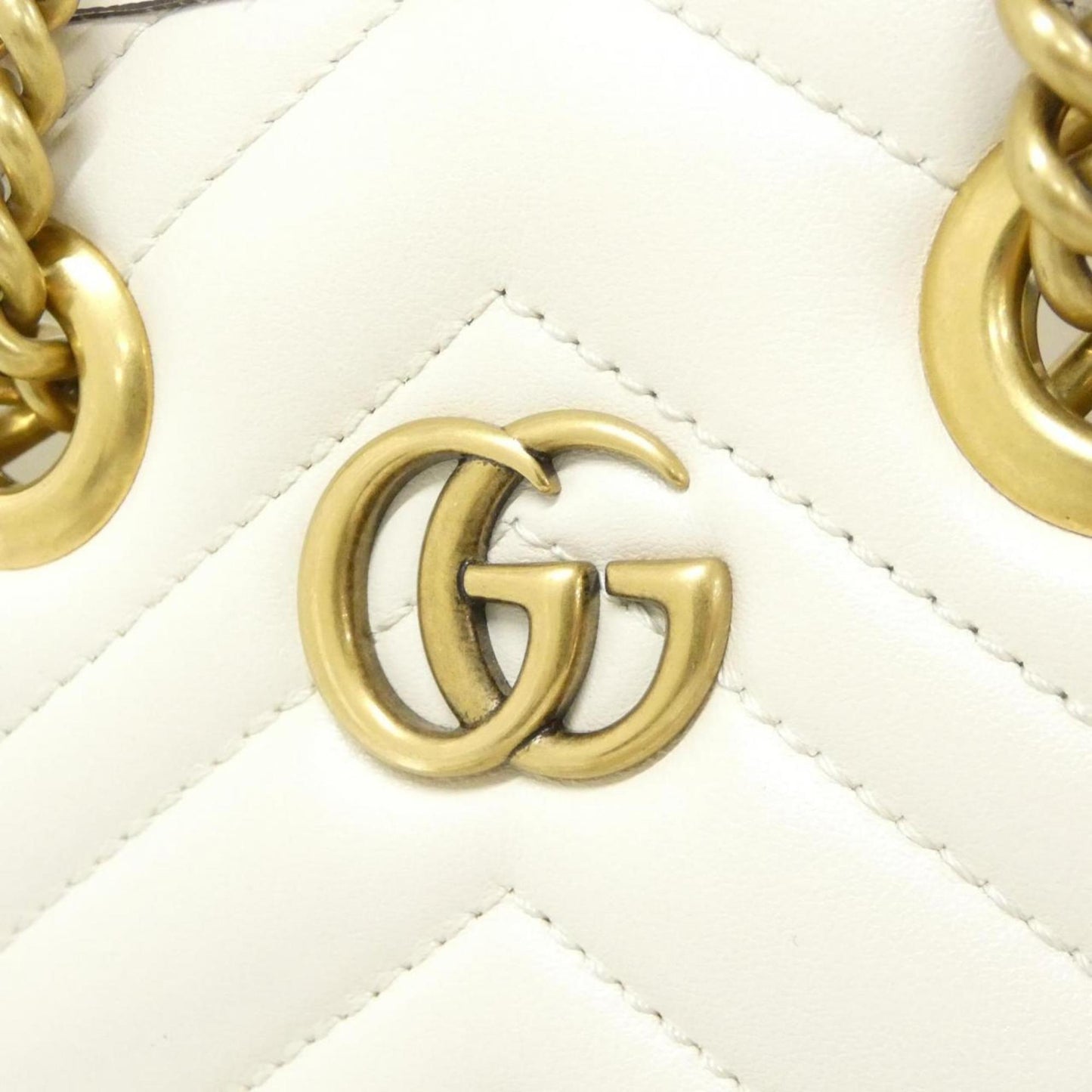 Gucci White Leather Handbag