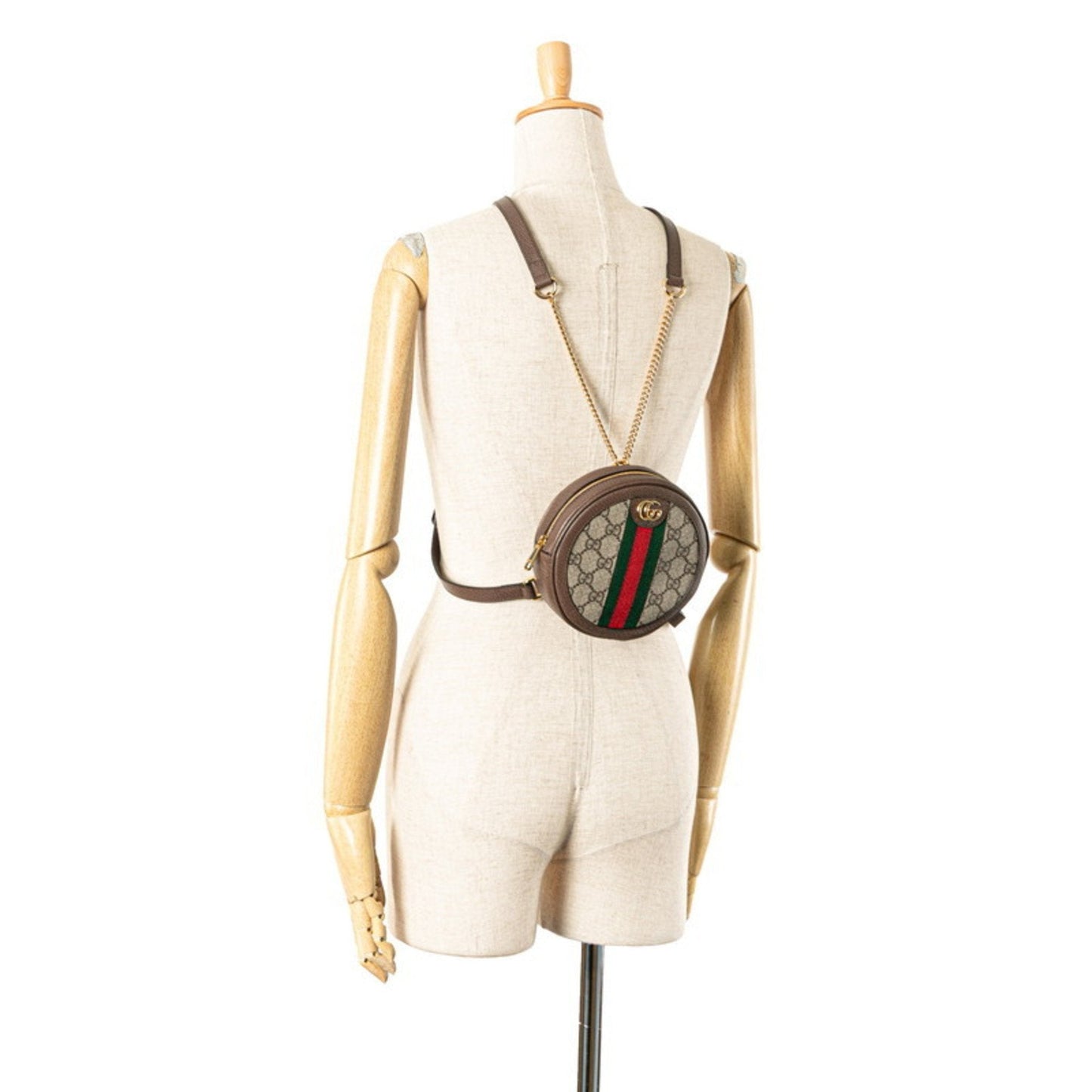 Gucci Beige Brown Pvc Leather Backpack