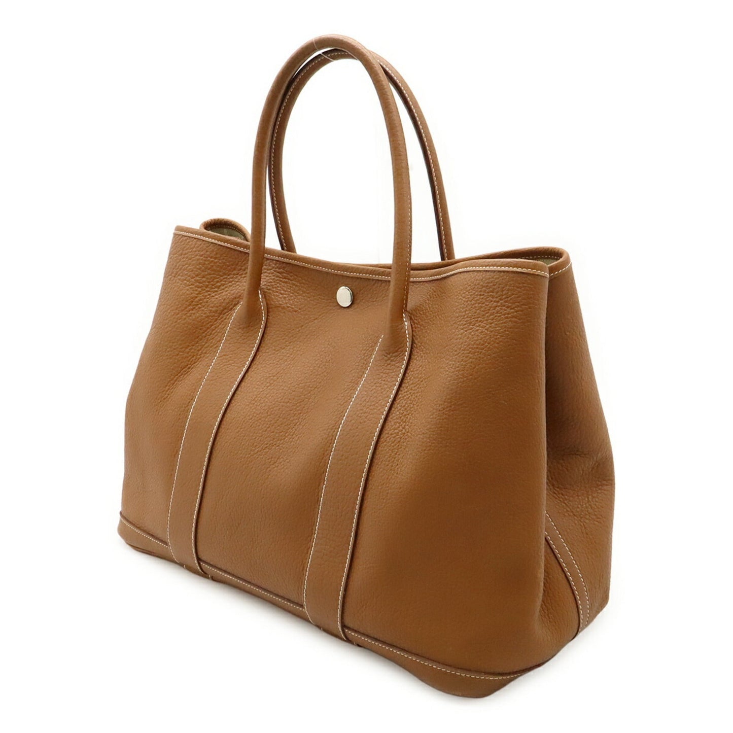 Hermes Camel Negonda Handbag Tote Bag Leather
