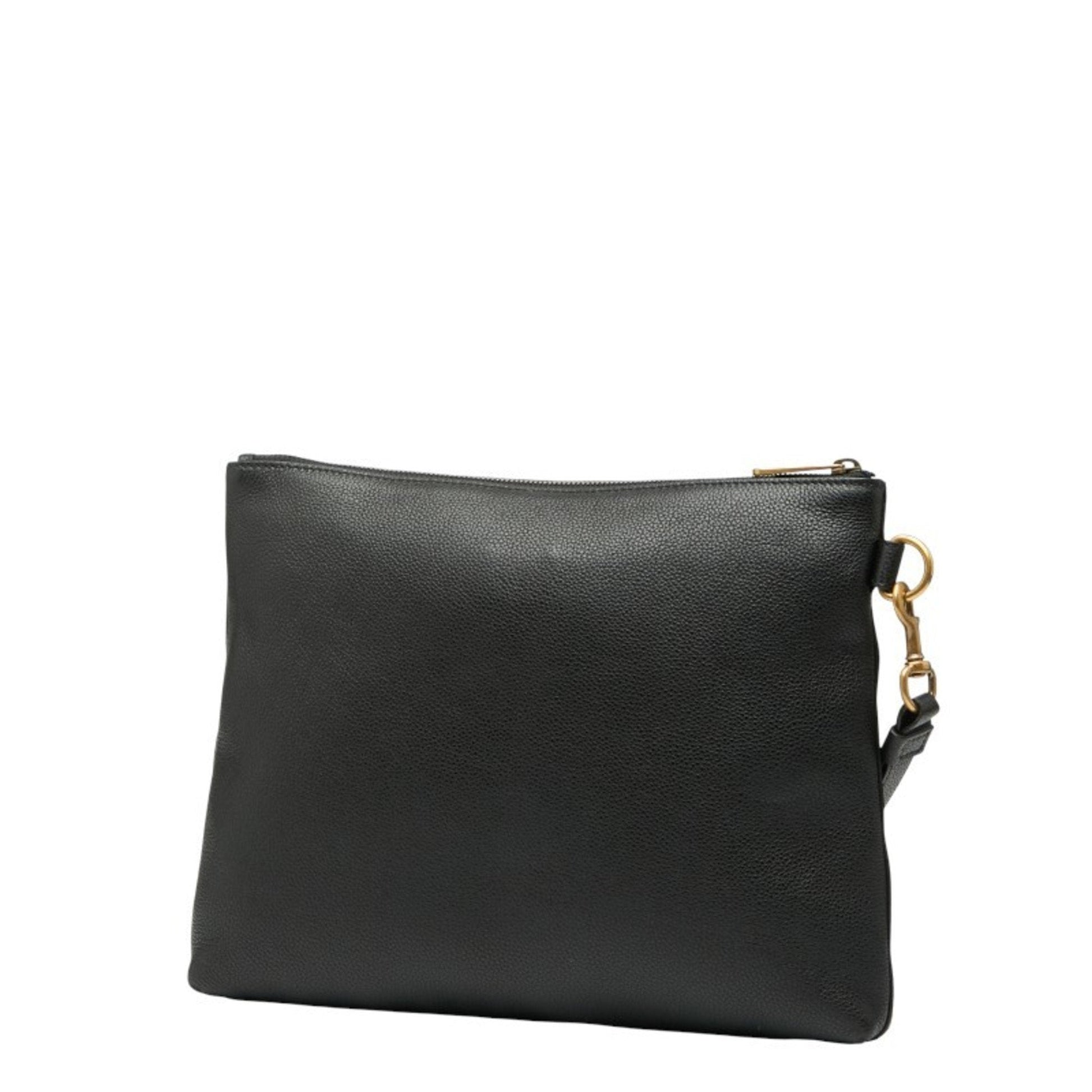Gucci Black Leather Clutch Bag