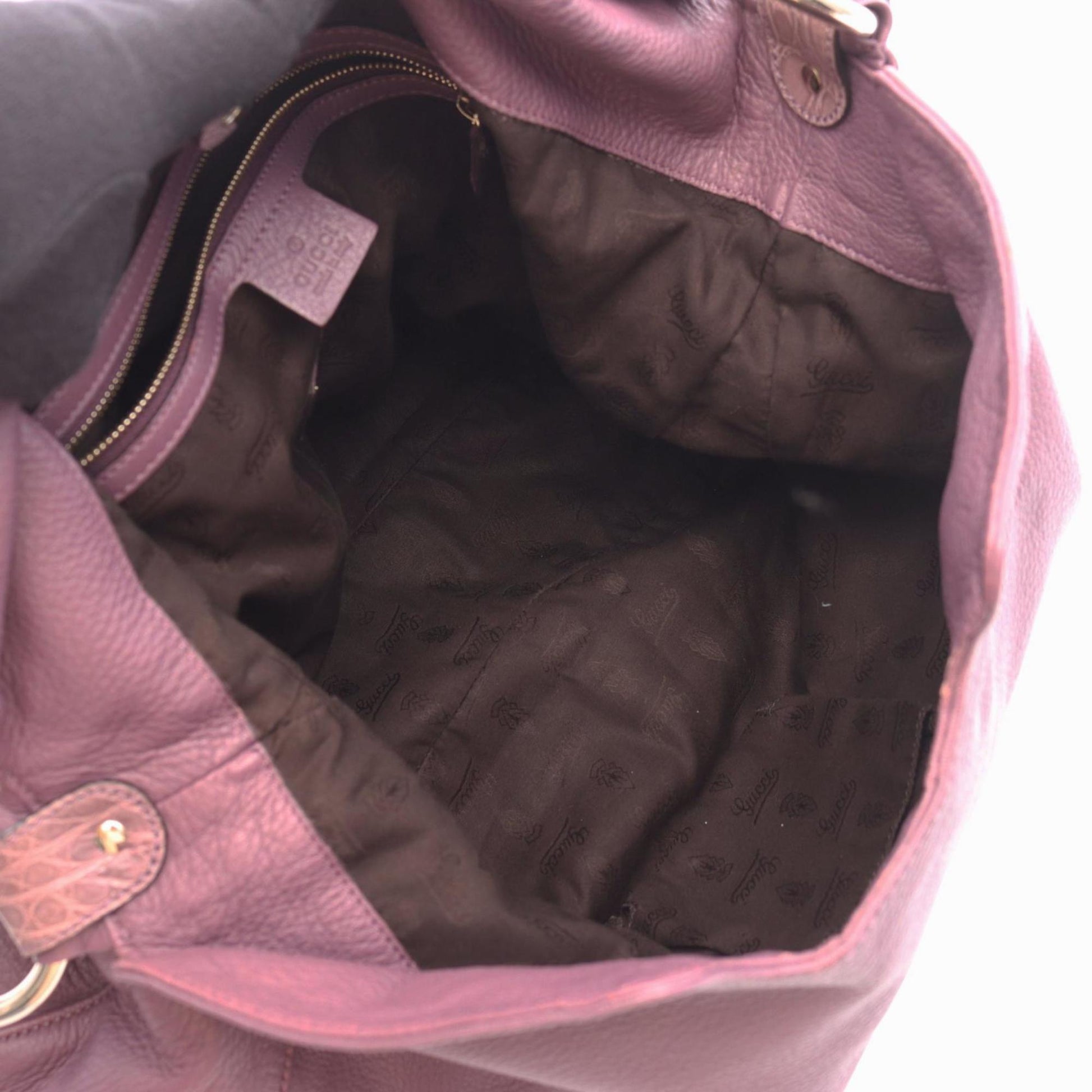 Gucci Purple Leather Shoulder Bag