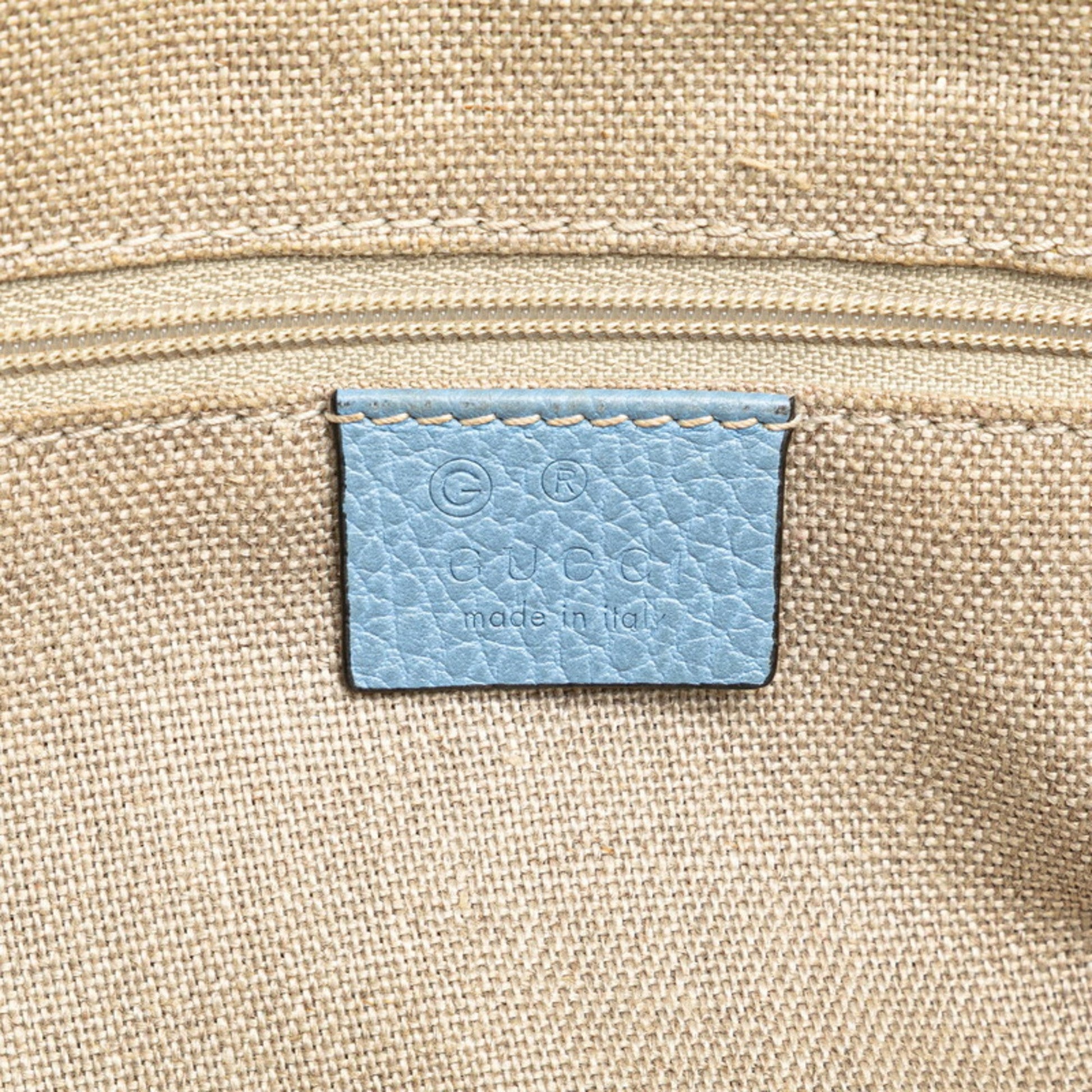 Gucci Light Blue Leather Handbag Shoulder Bag