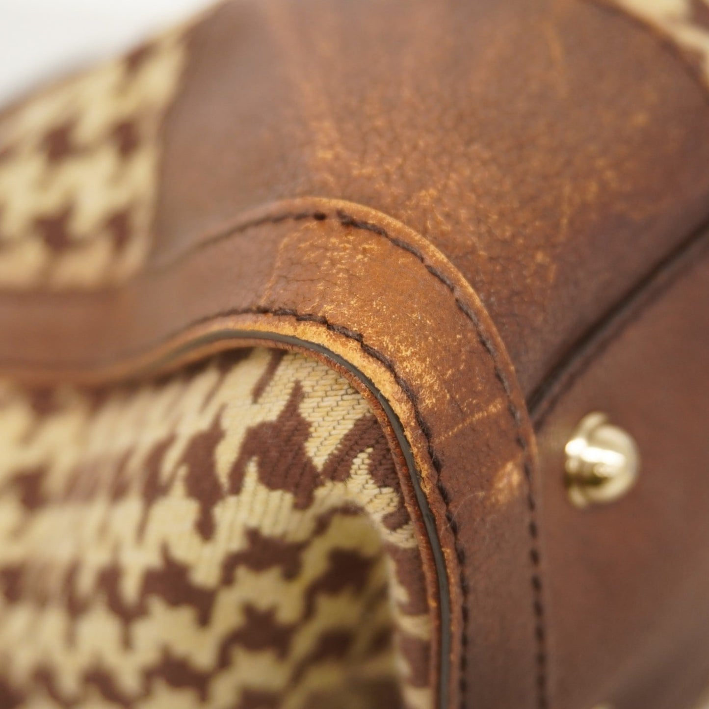 Gucci Brown Canvas Handbag
