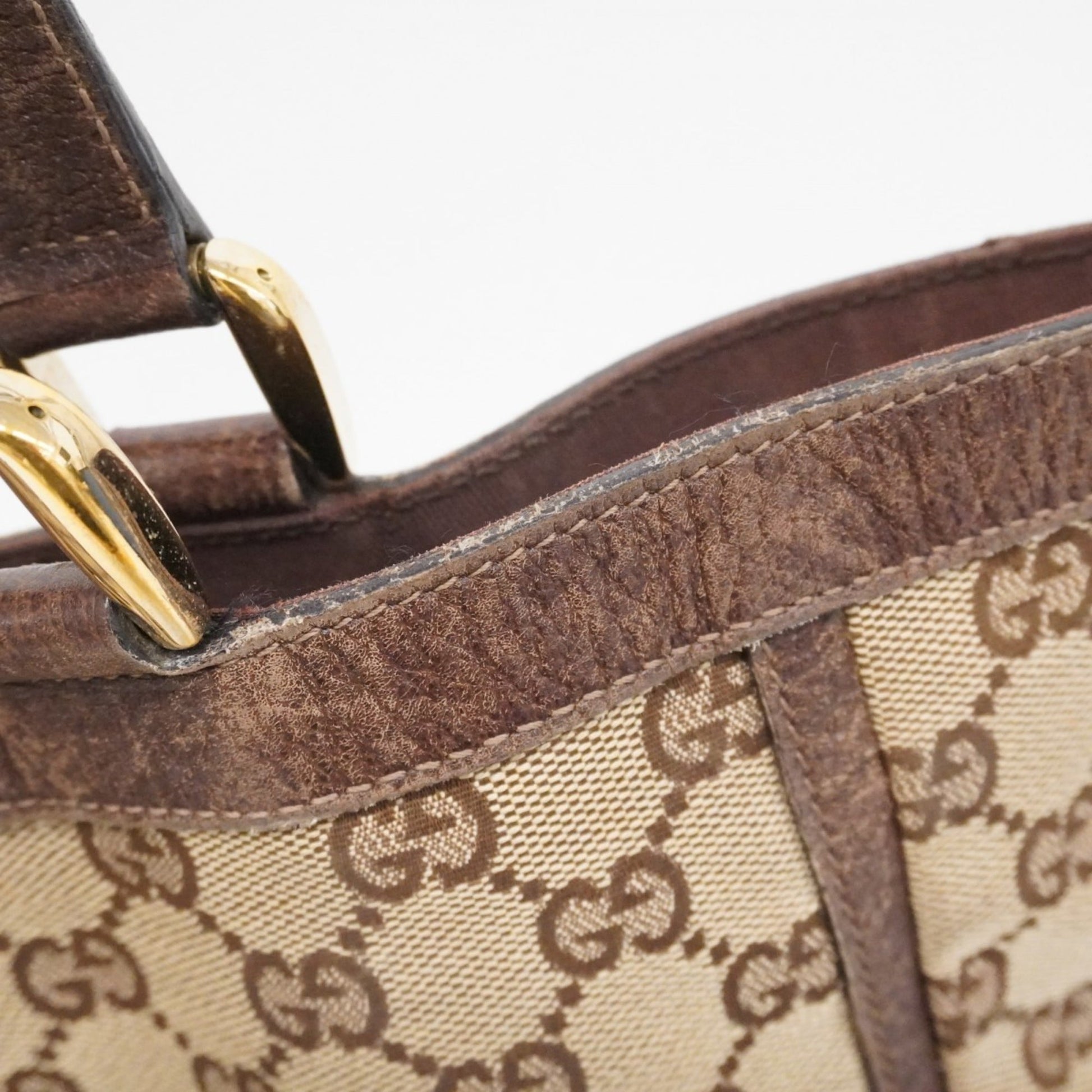 Gucci Brown Canvas Handbag