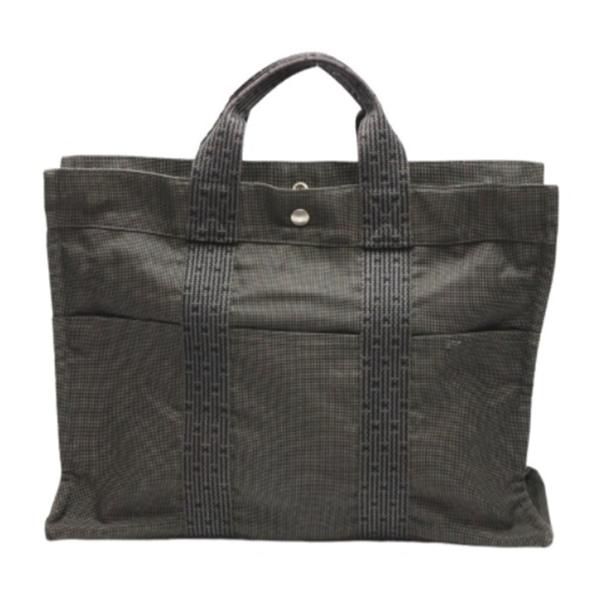 Hermes Tote Bag Canvas Gray Tote Bag 23