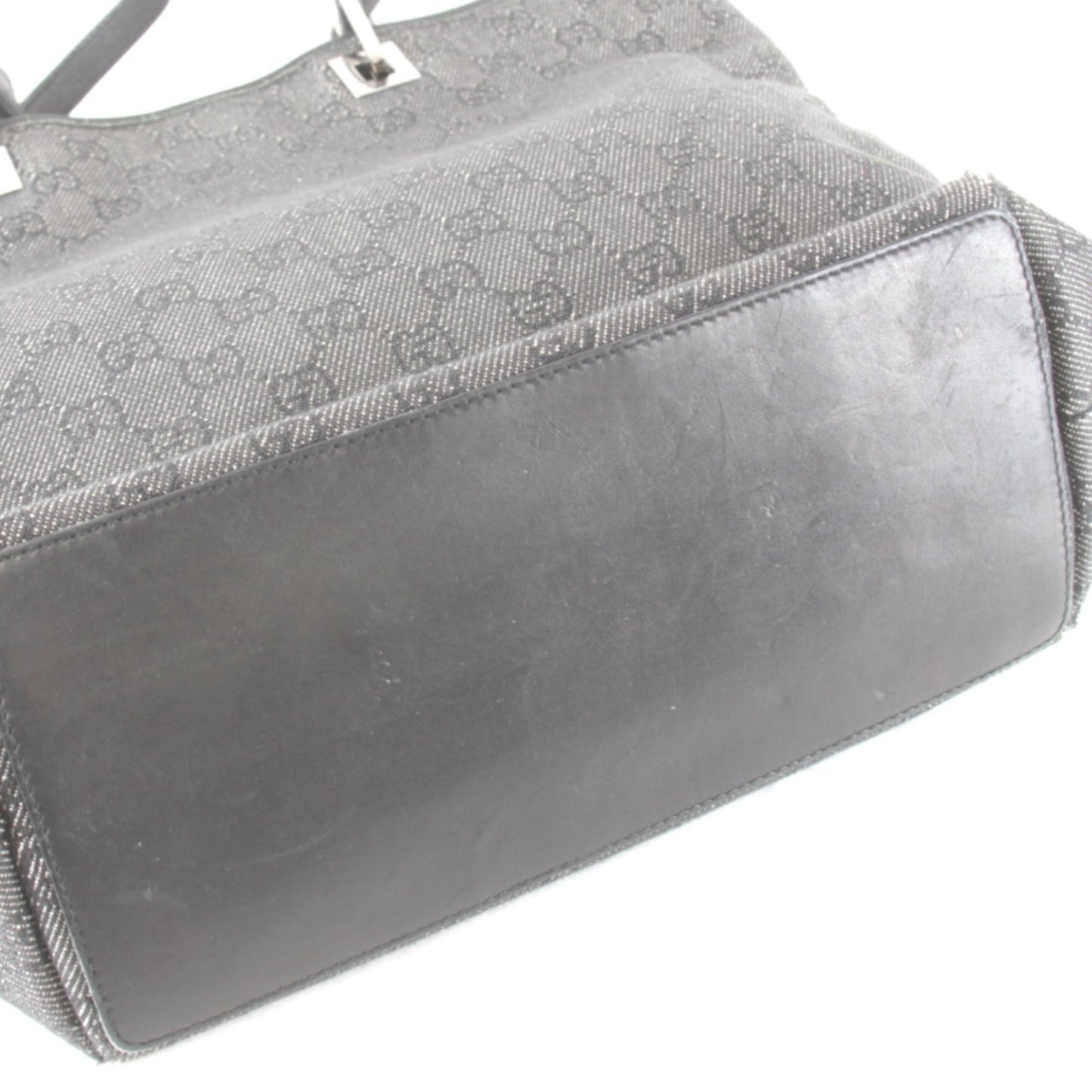 Gucci Black Gg Canvas Tote Bag