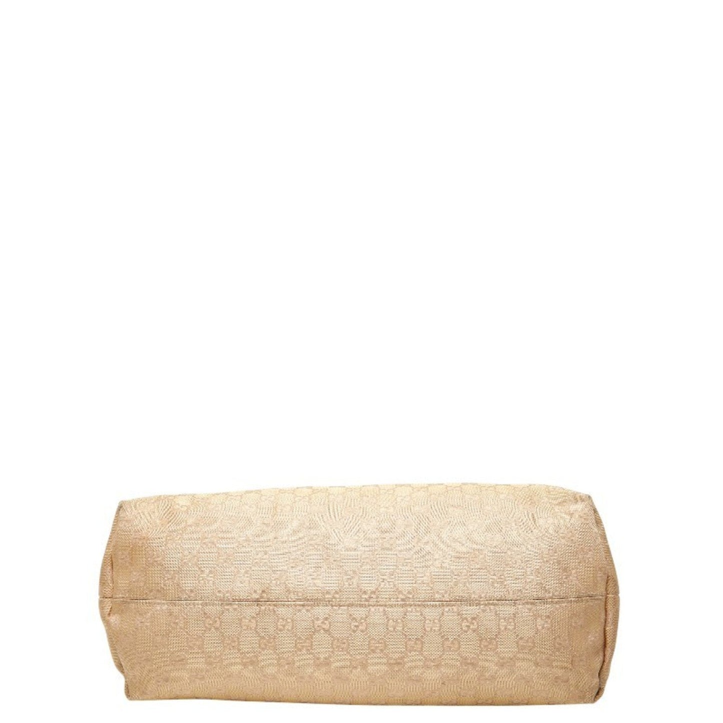 Gucci Beige Gold Canvas Leather Handbag Tote Bag