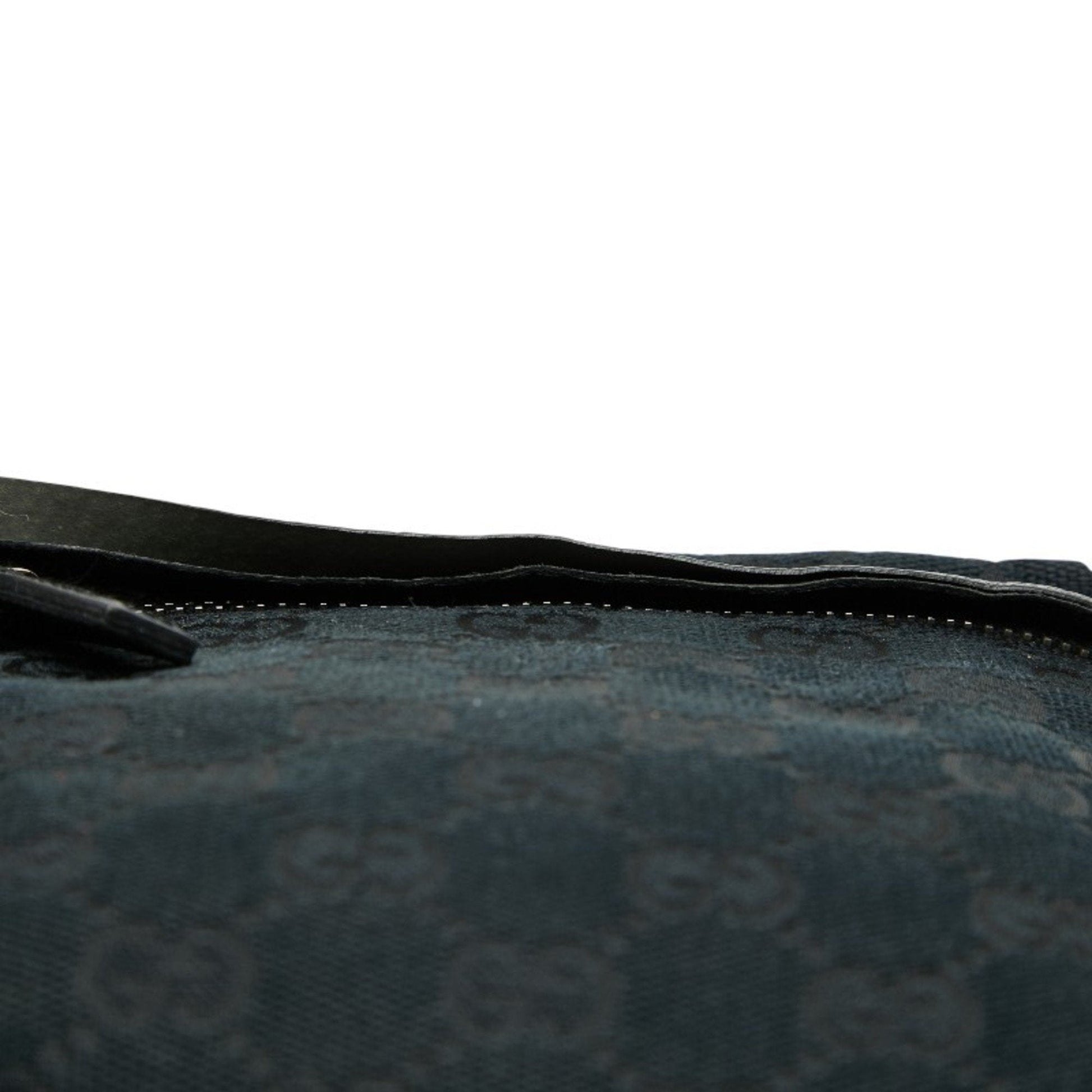 Gucci Black Canvas Leather Fanny Pack Shoulder Bag