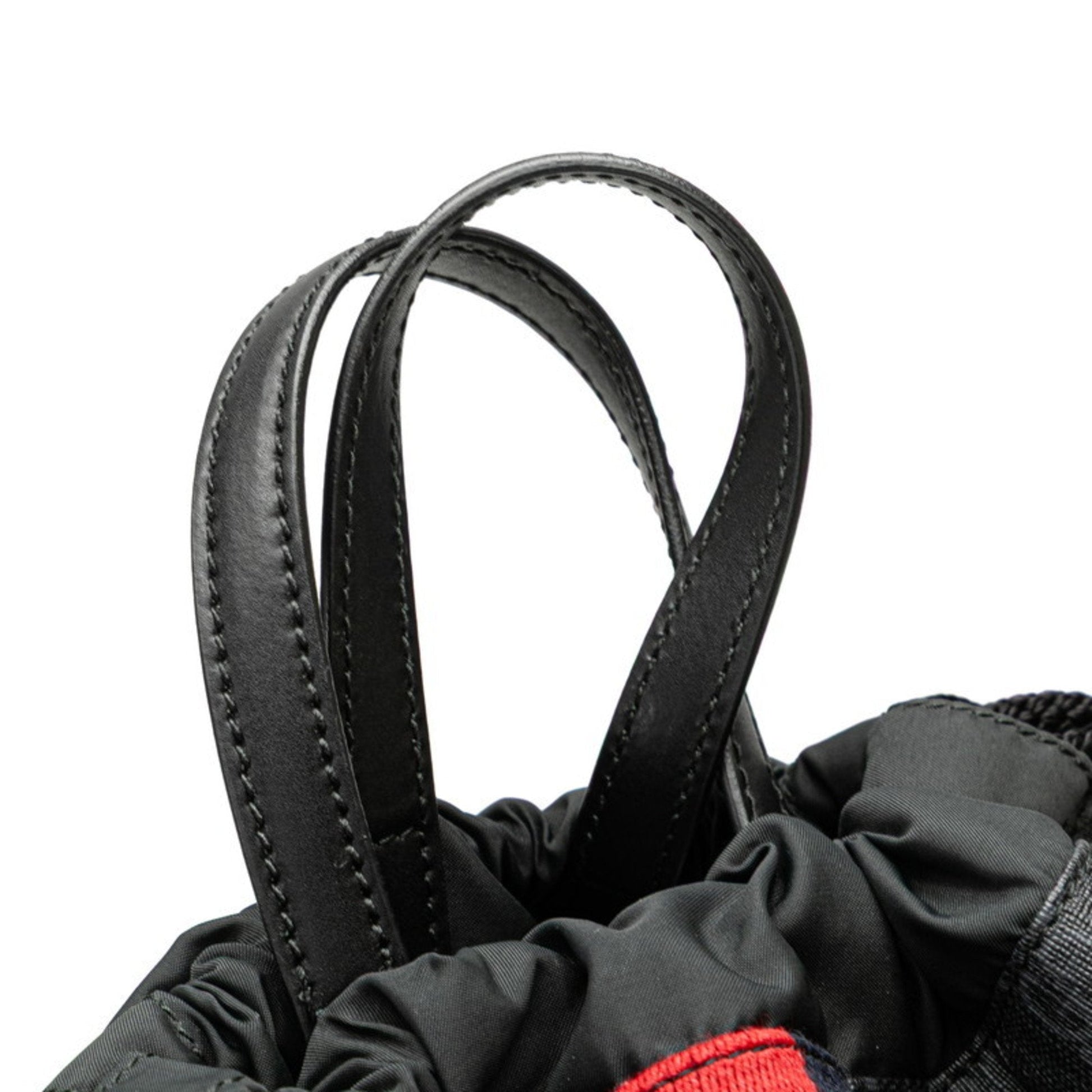 Gucci Black Gray Pvc Leather Backpack