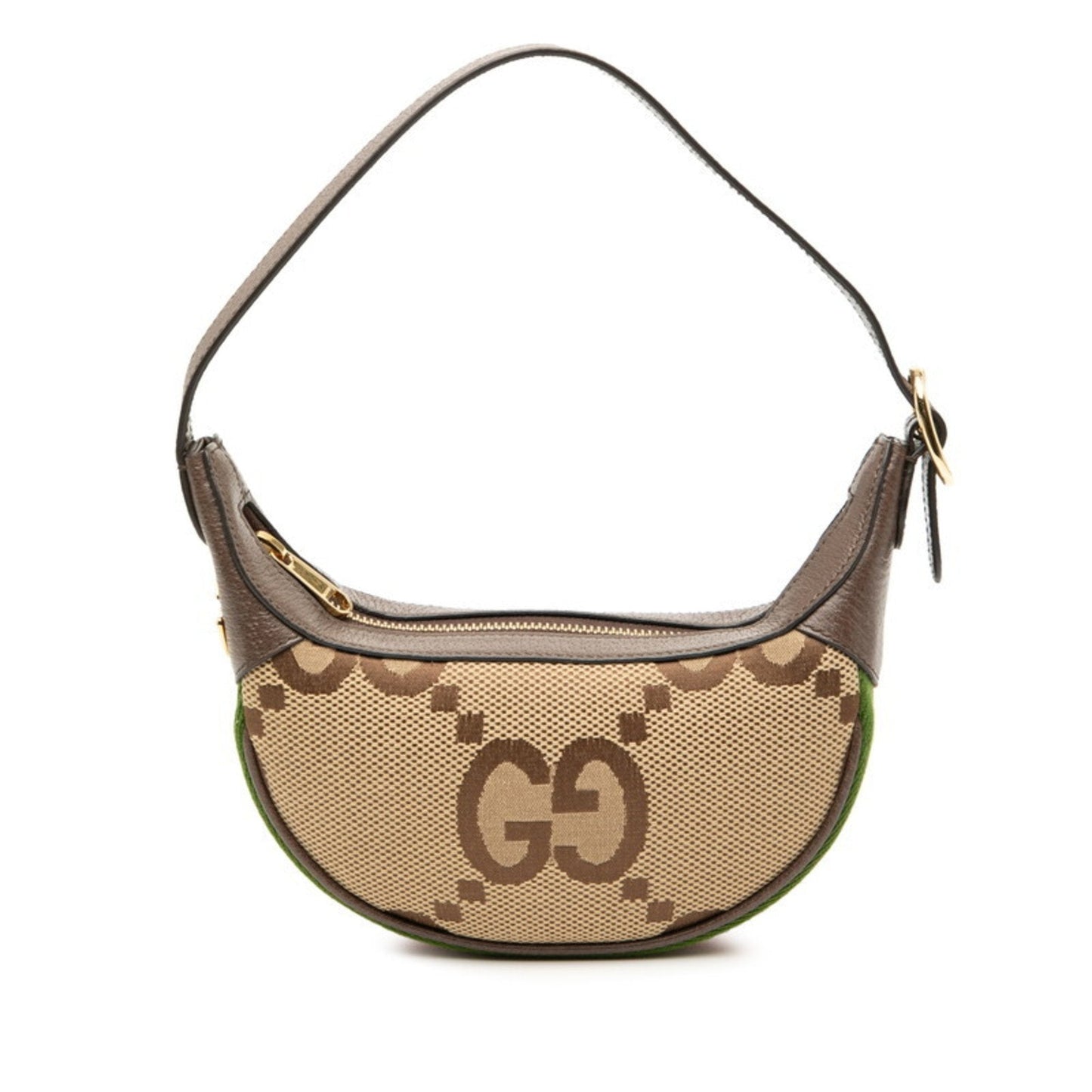 Gucci Beige Brown Canvas Leather Handbag Shoulder Bag
