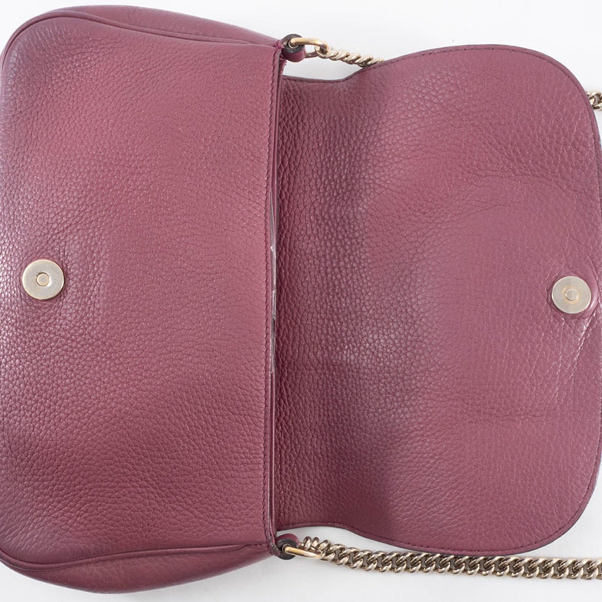Gucci Purple Leather Shoulder Bag