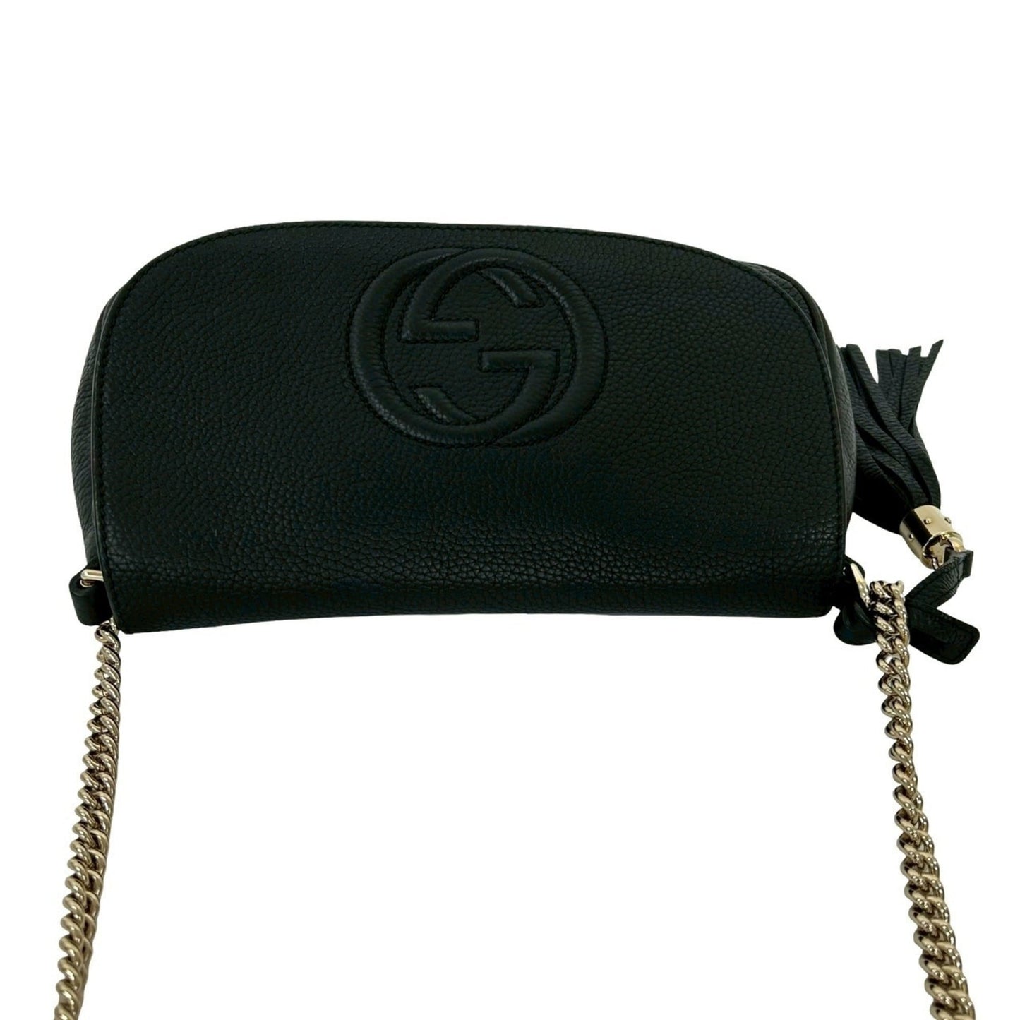 Gucci Black Leather Pochette Shoulder Bag