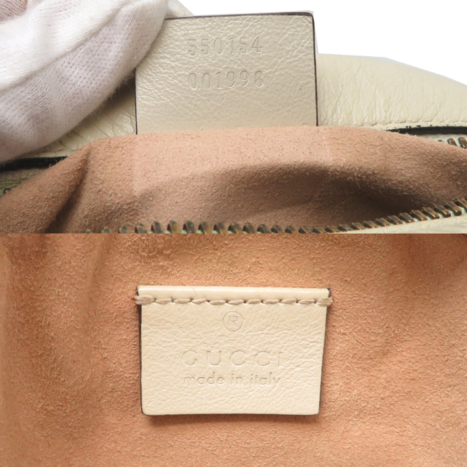 Gucci Ivory Leather Shoulder Bag