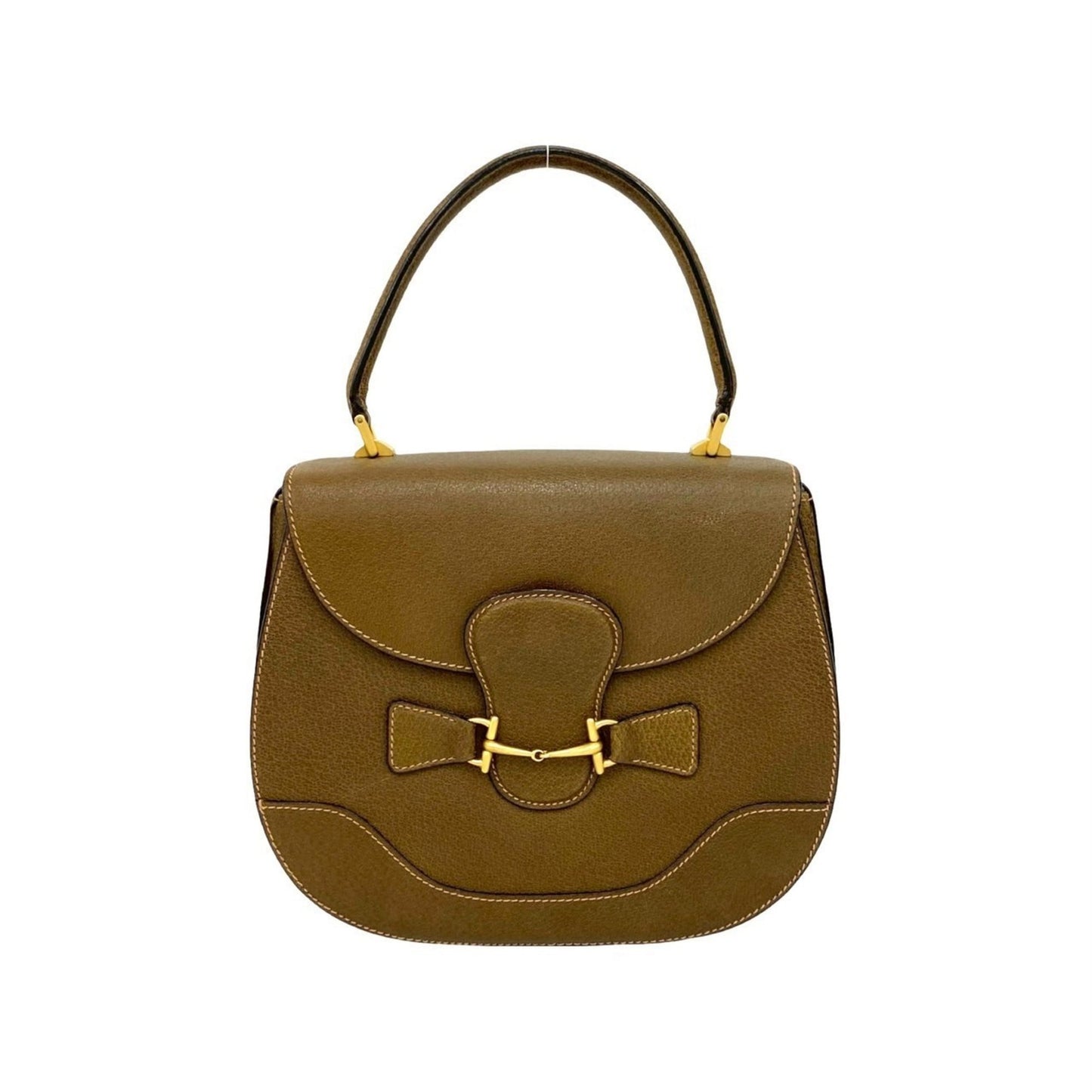 Gucci Brown Leather Handbag Tote Bag
