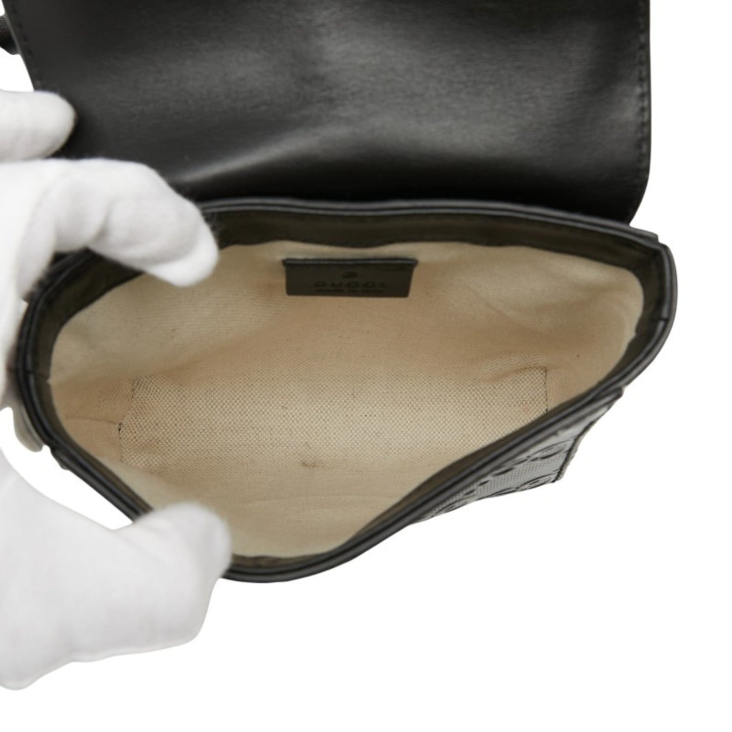 Gucci Black Leather Fanny Pack