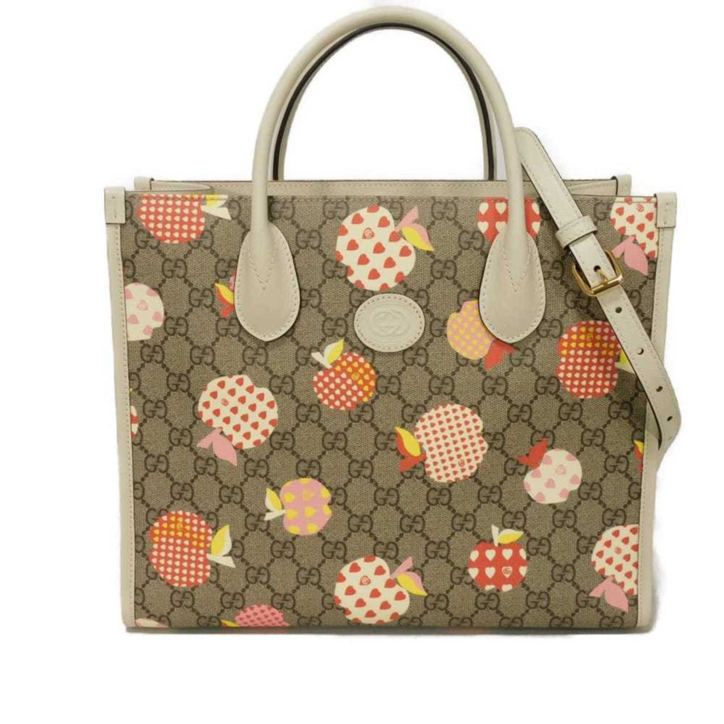 Gucci Beige Gg Supreme Leather Shoulder Bag Tote Bag