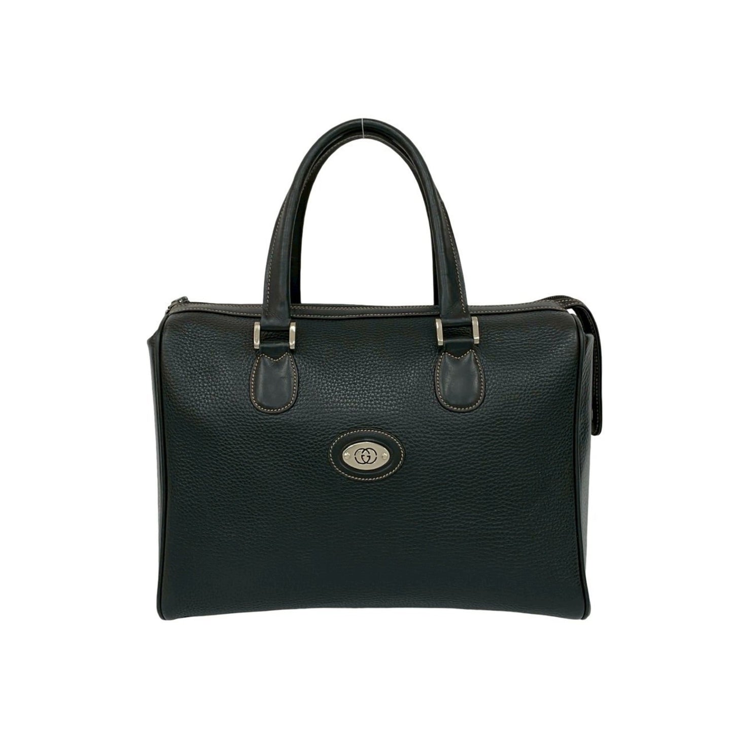 Gucci Black Leather Boston Bag Handbag