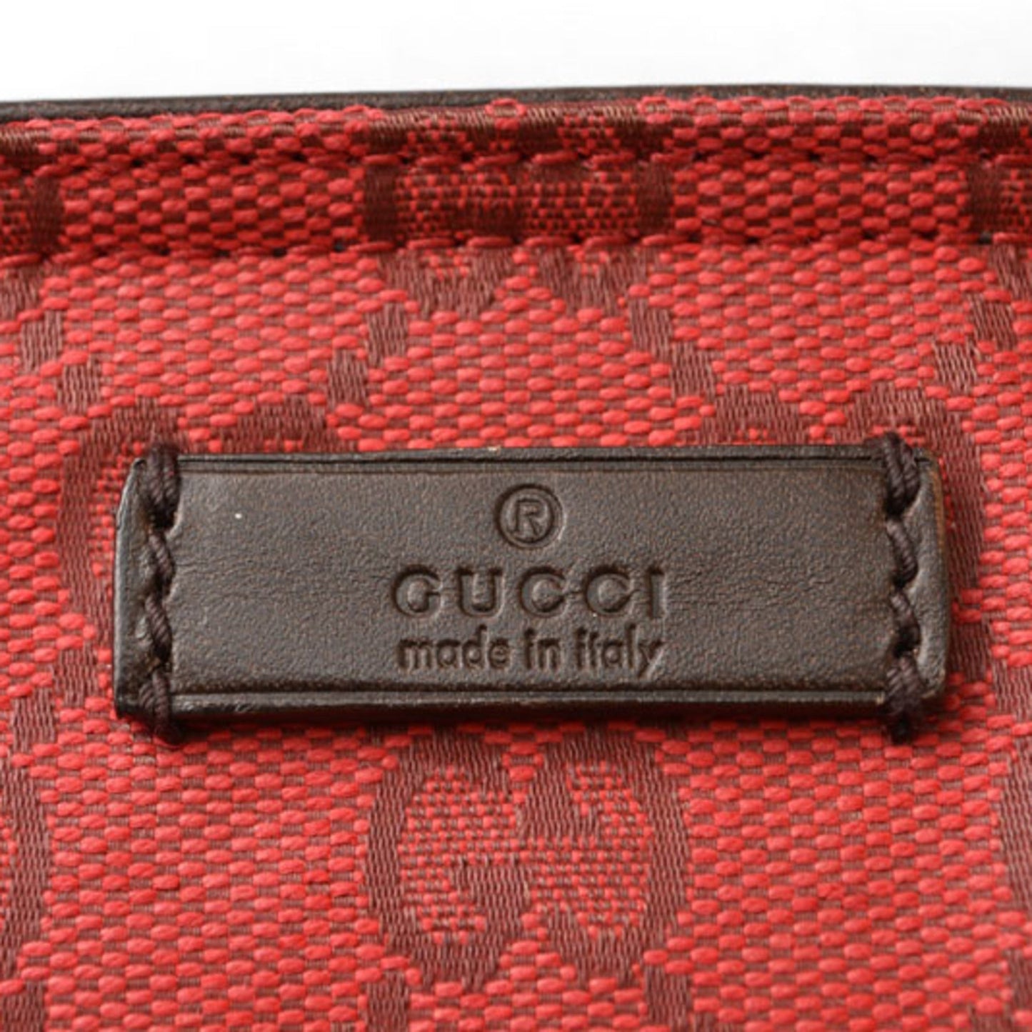 Gucci Dark Red Red Color Coated Canvas Shoulder Bag Tote Bag