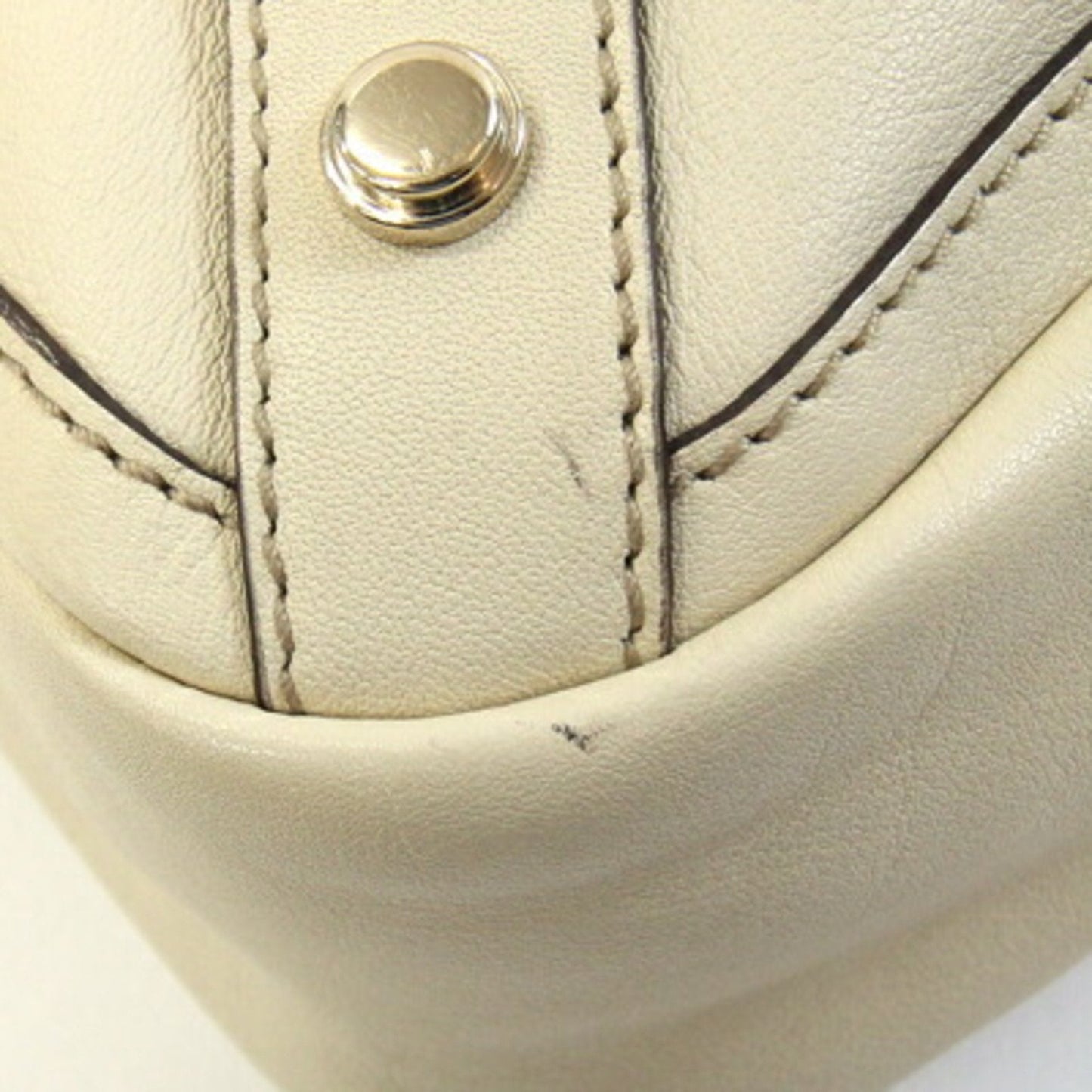 Gucci Abbey Ivory Leather Tote Bag