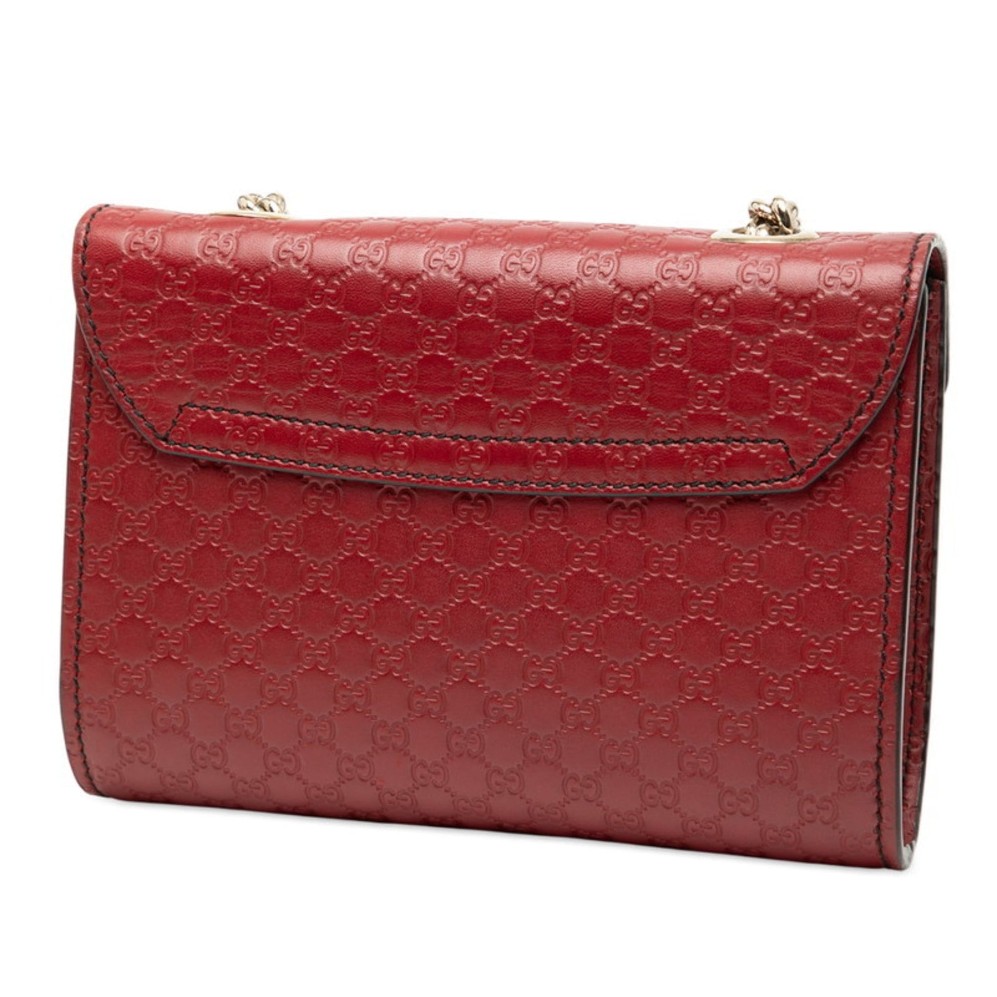 Gucci Red Color Wine Leather Shoulder Bag