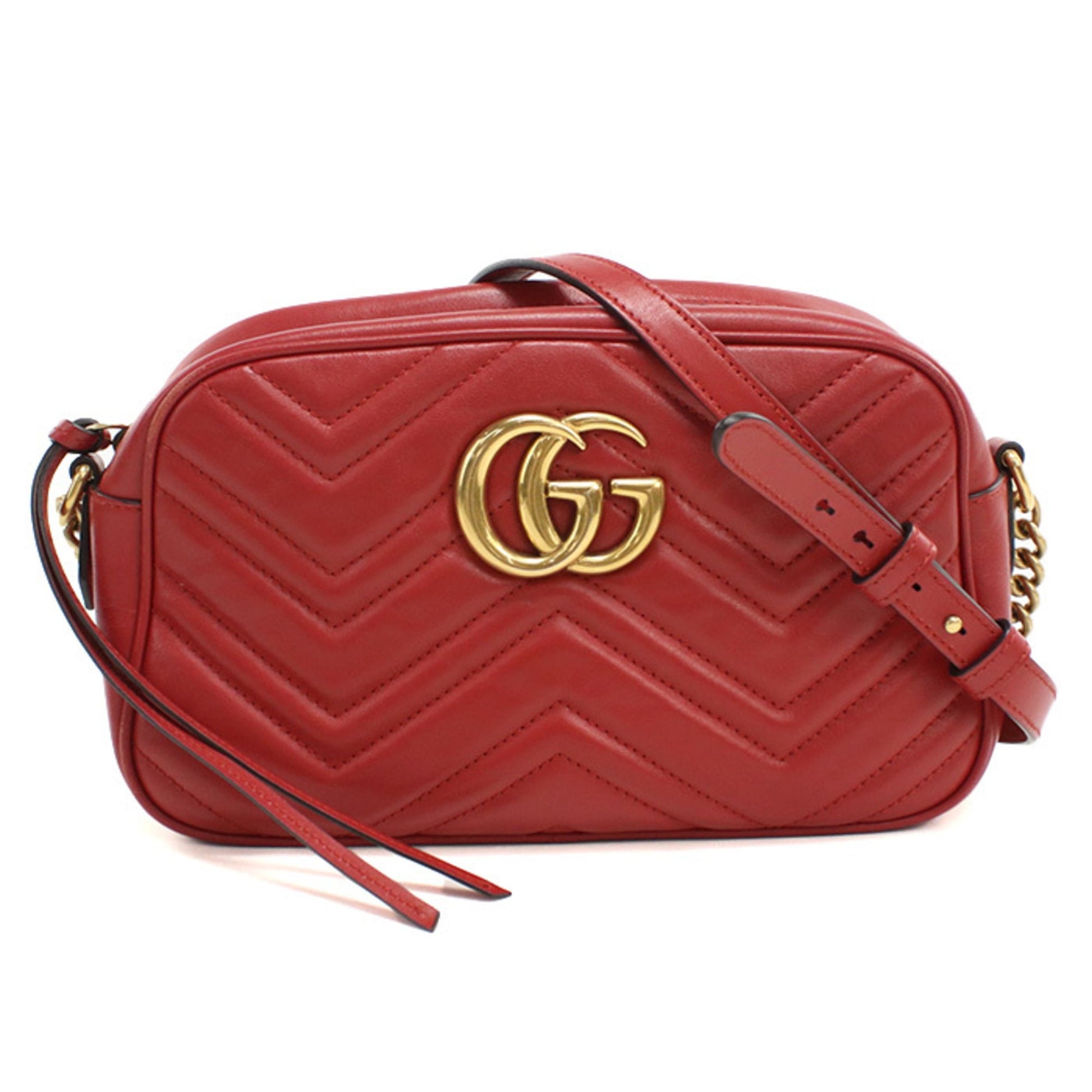 Gucci Red Color Leather Shoulder Bag