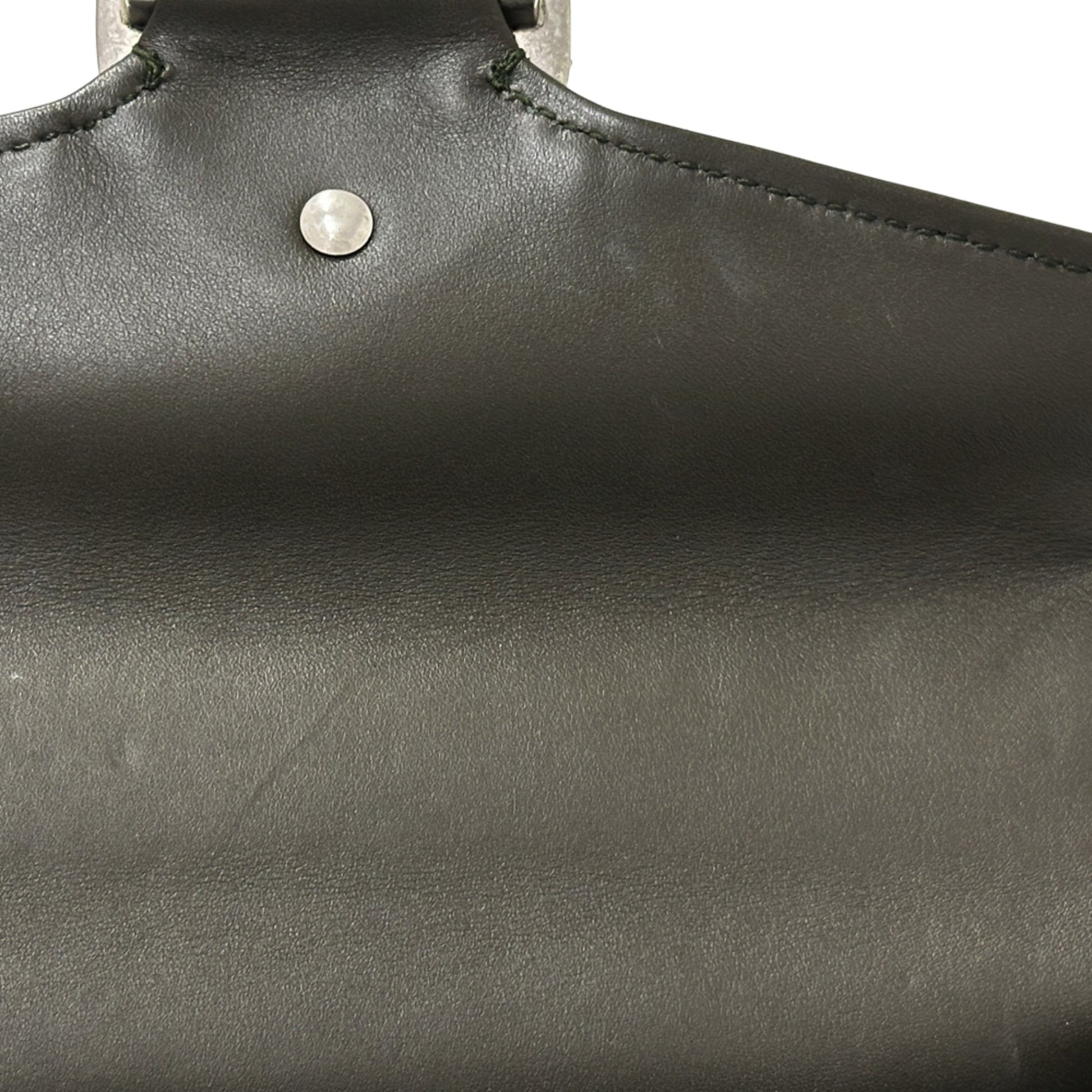 Gucci Khaki Suede Leather Shoulder Bag