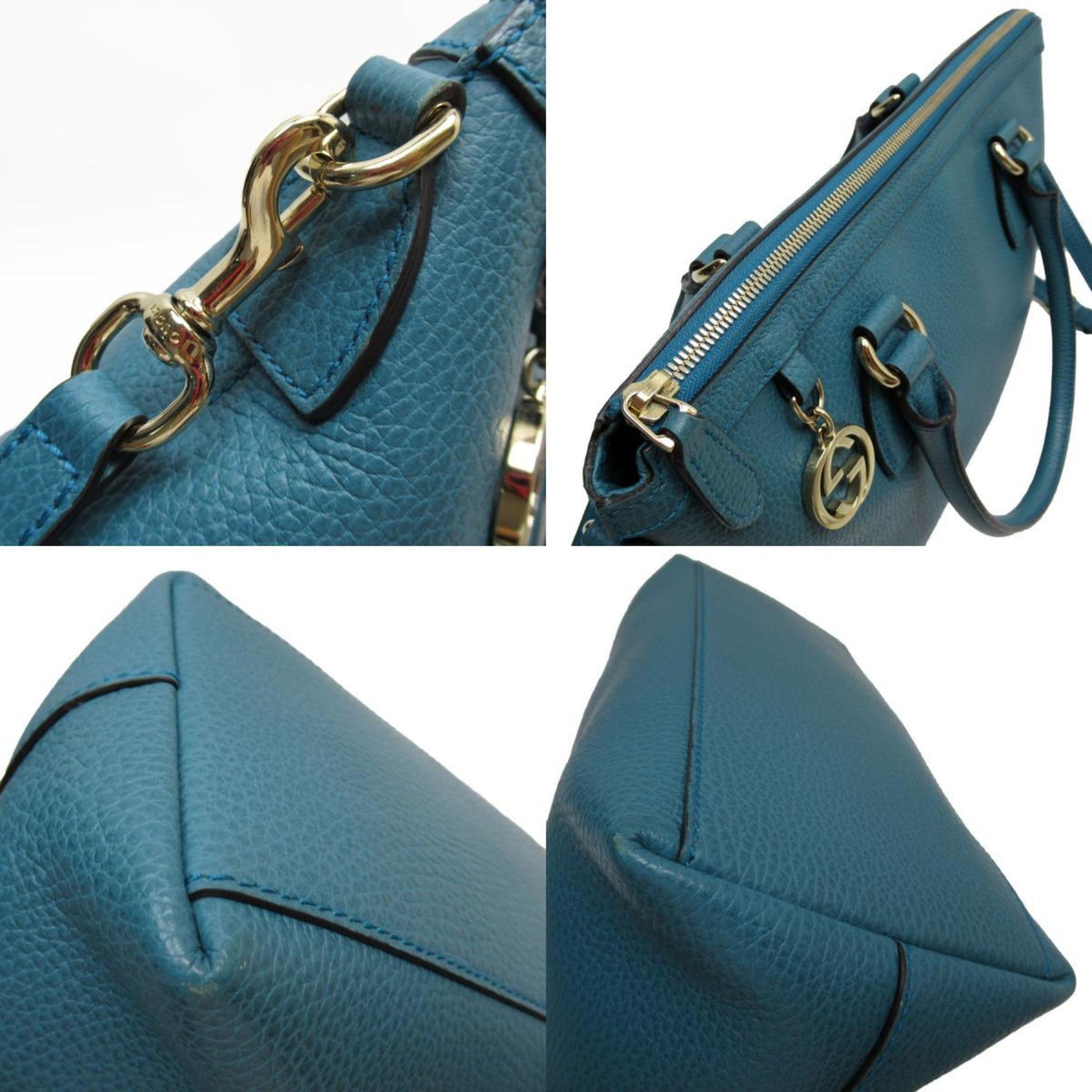 Gucci Green Leather Handbag Shoulder Bag
