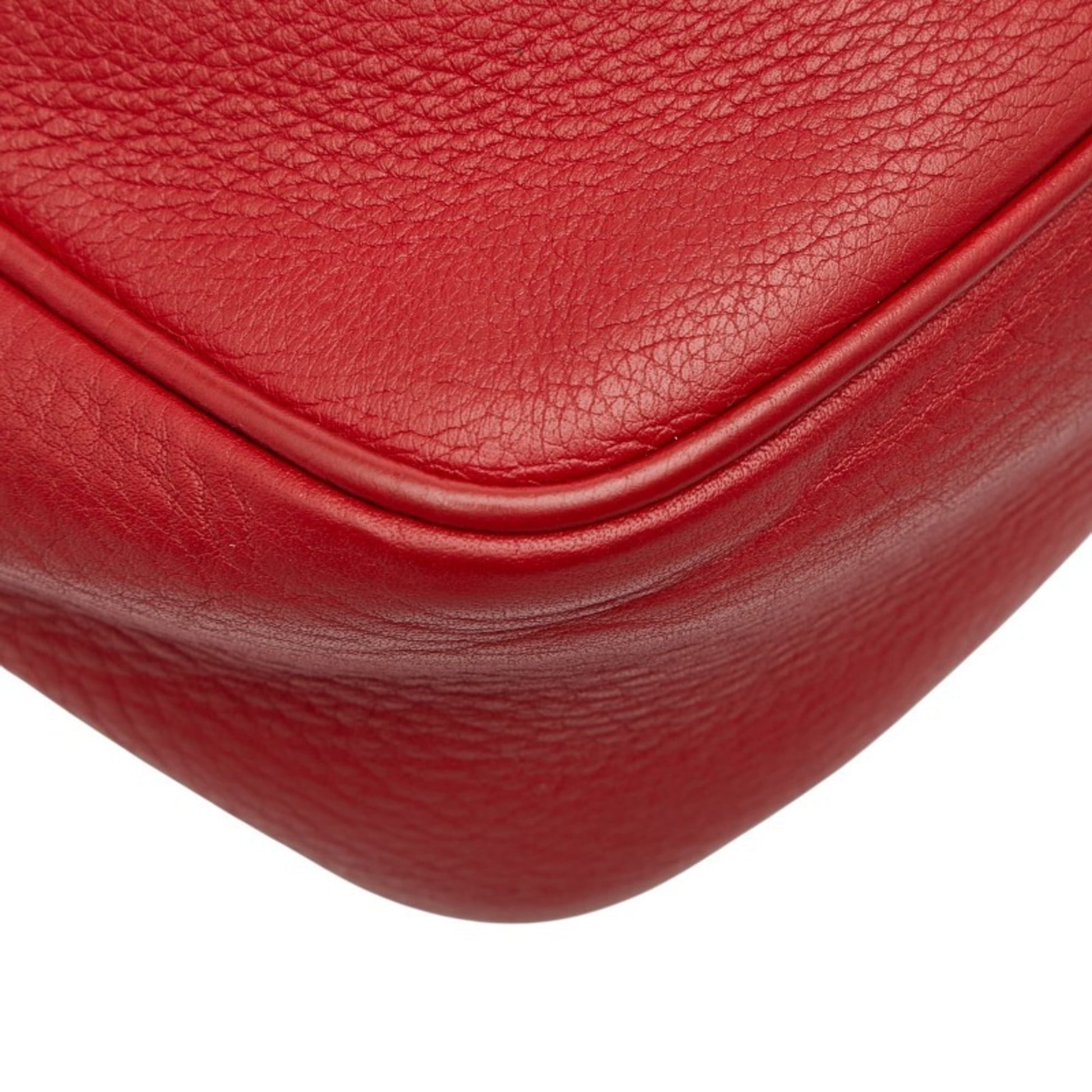 Gucci Red Color Leather Shoulder Bag