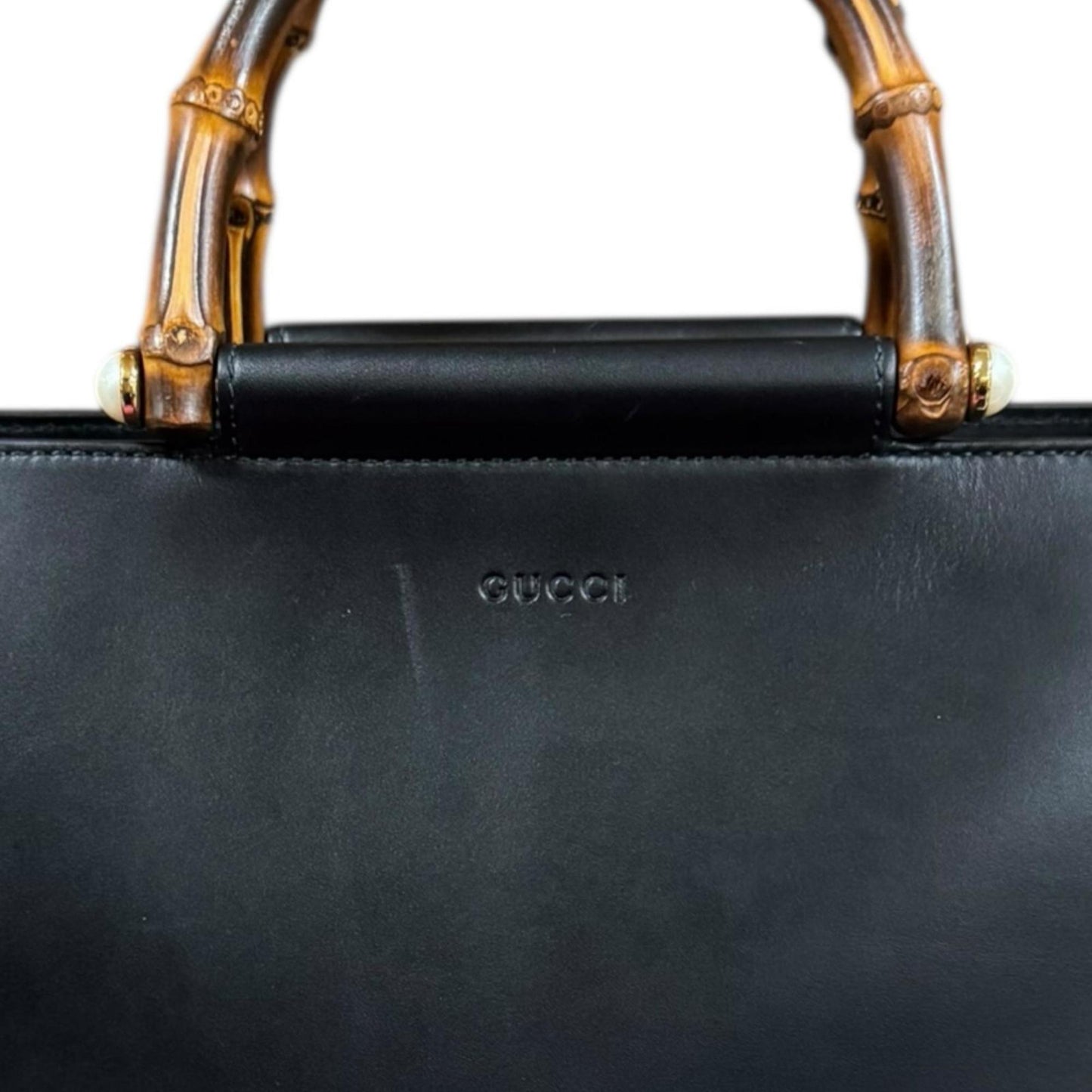 Gucci Black Bamboo Shoulder Bag