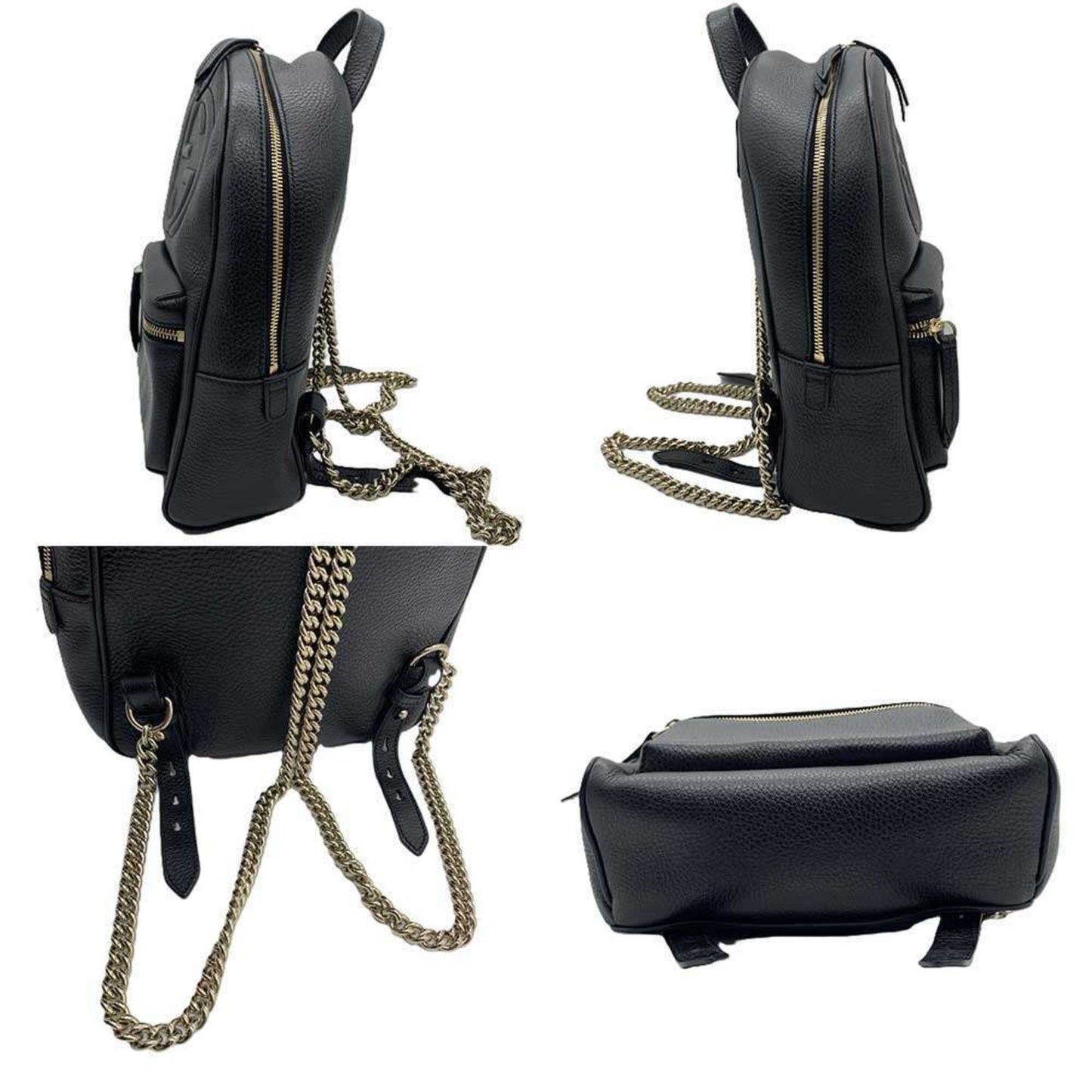 Gucci Black Leather Backpack