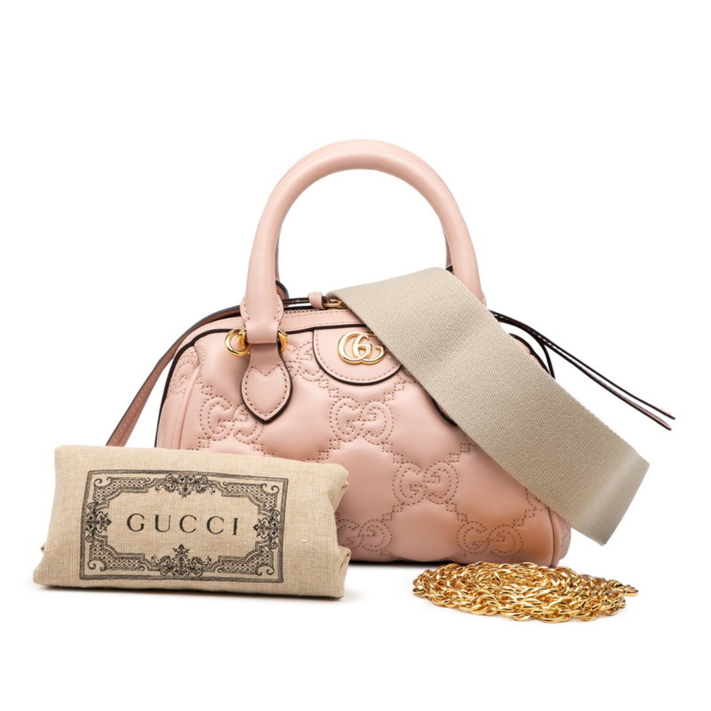 Gucci Pink Leather Handbag Shoulder Bag