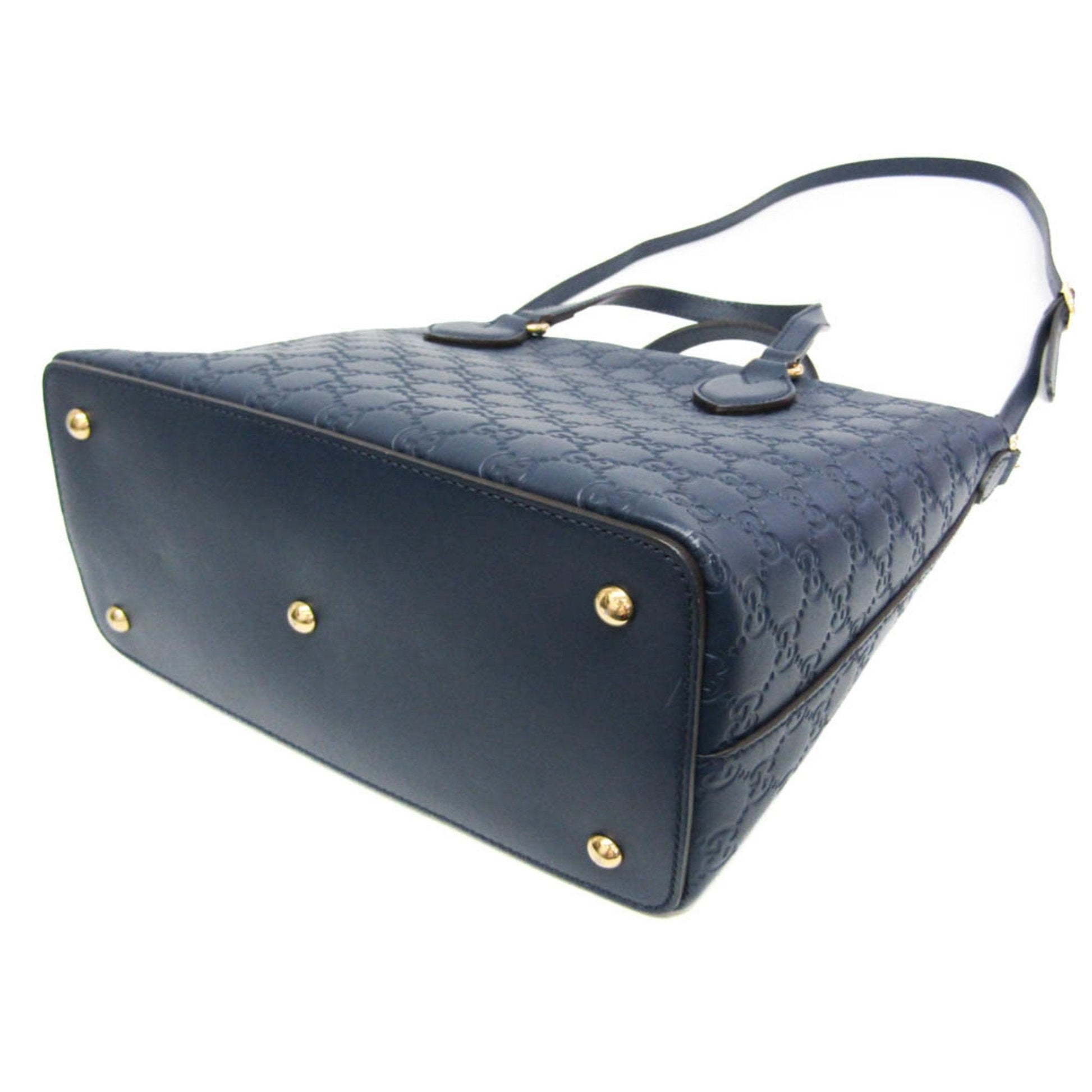 Gucci Guccissima Blue Leather Handbag Shoulder Bag