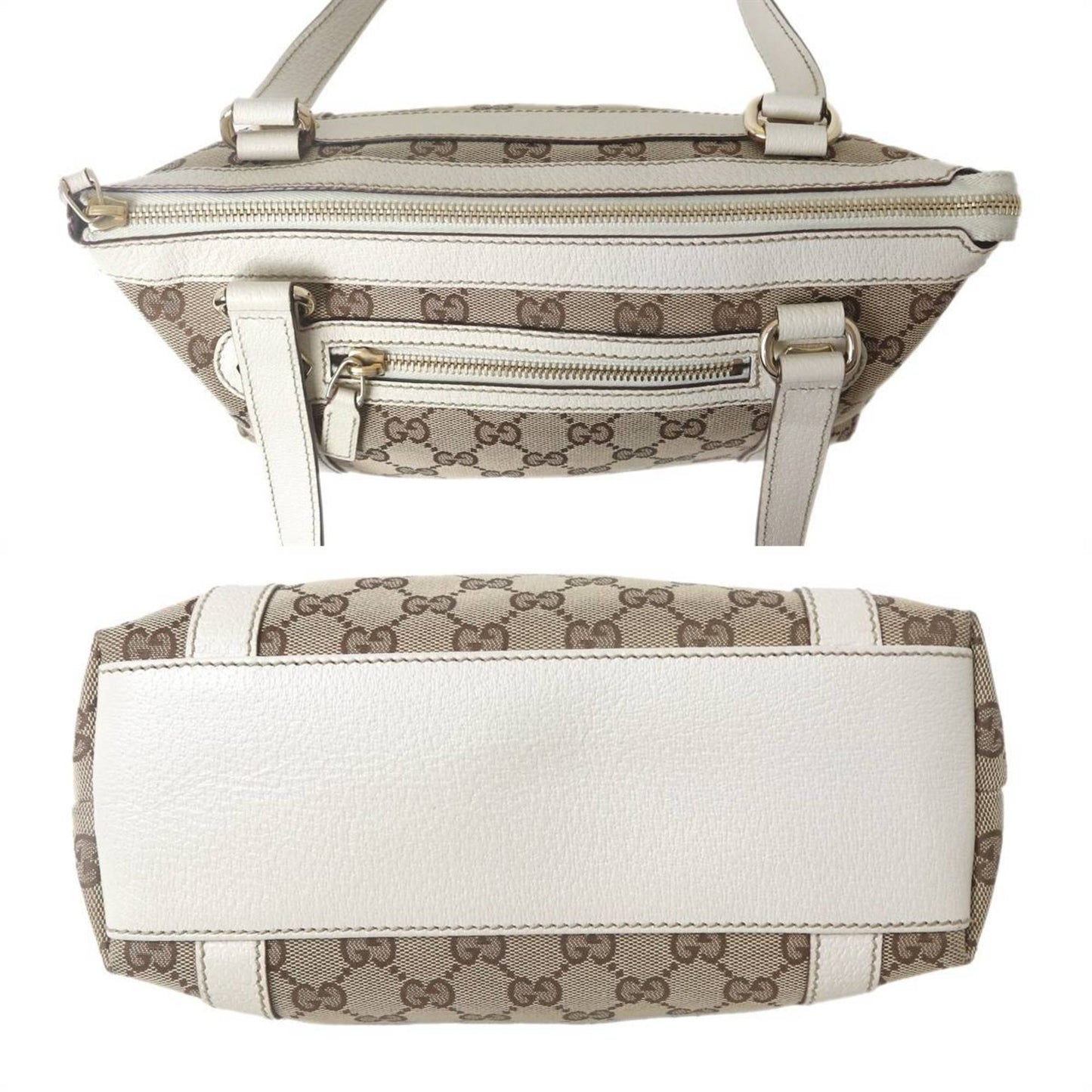 Gucci Gg Canvas Brown White Gg Canvas Handbag