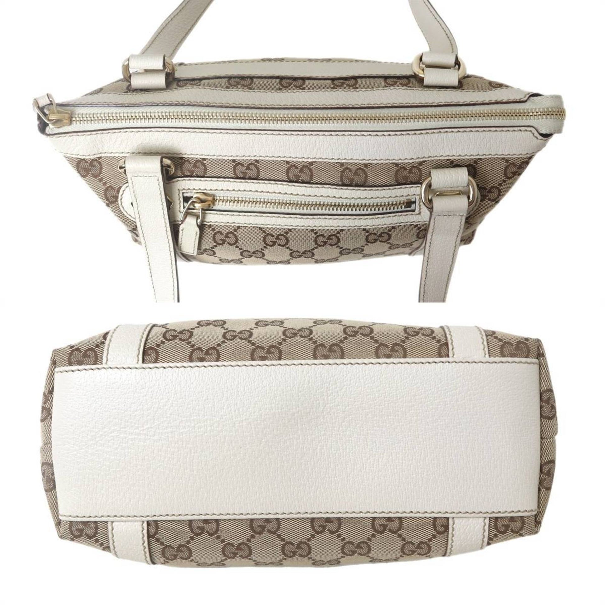 Gucci Gg Canvas Brown White Gg Canvas Handbag