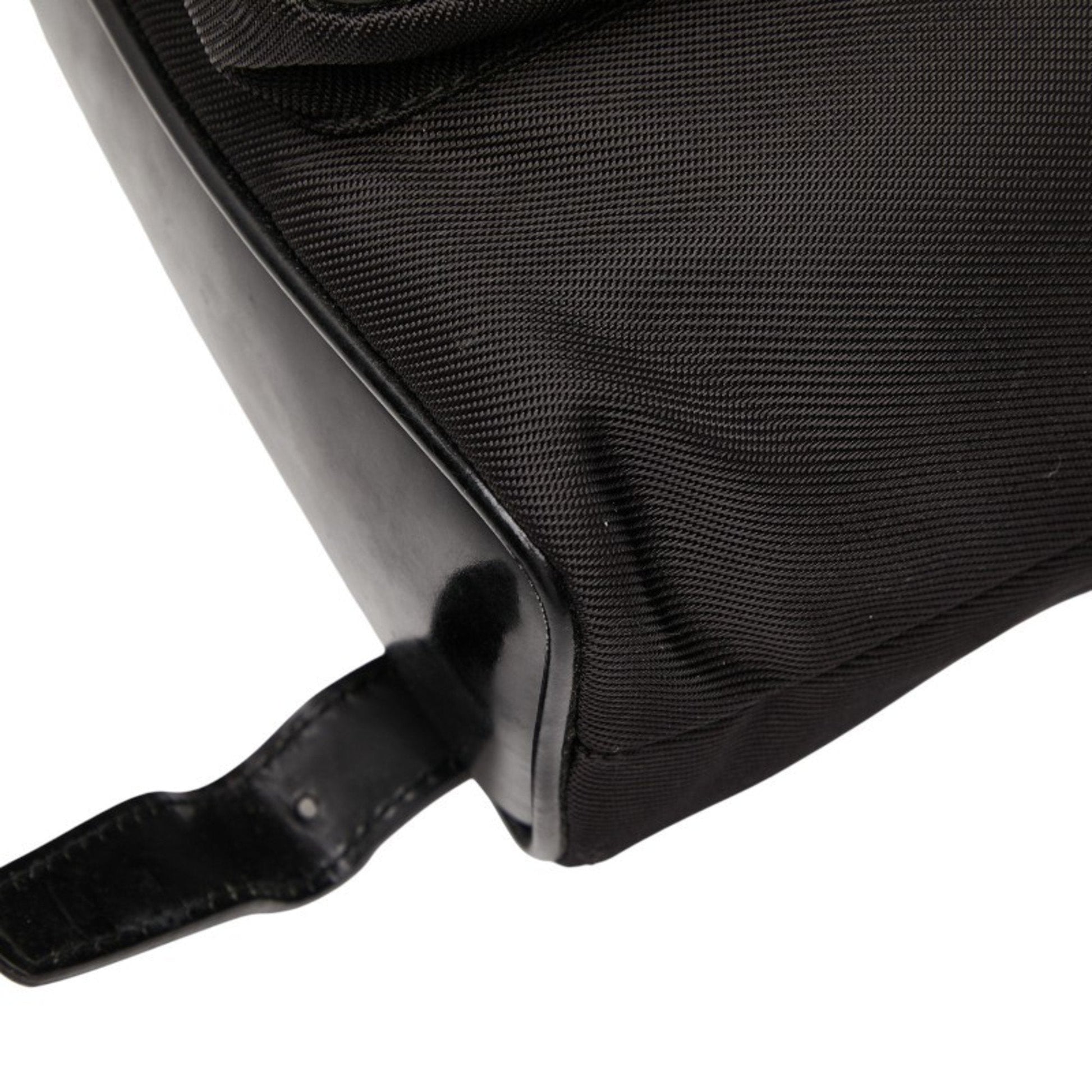 Gucci Black Nylon Leather Backpack