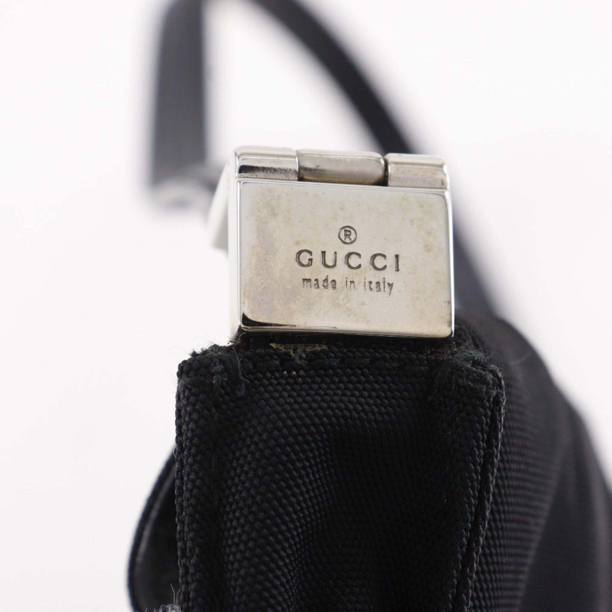 Gucci Black Nylon Canvas Shoulder Bag