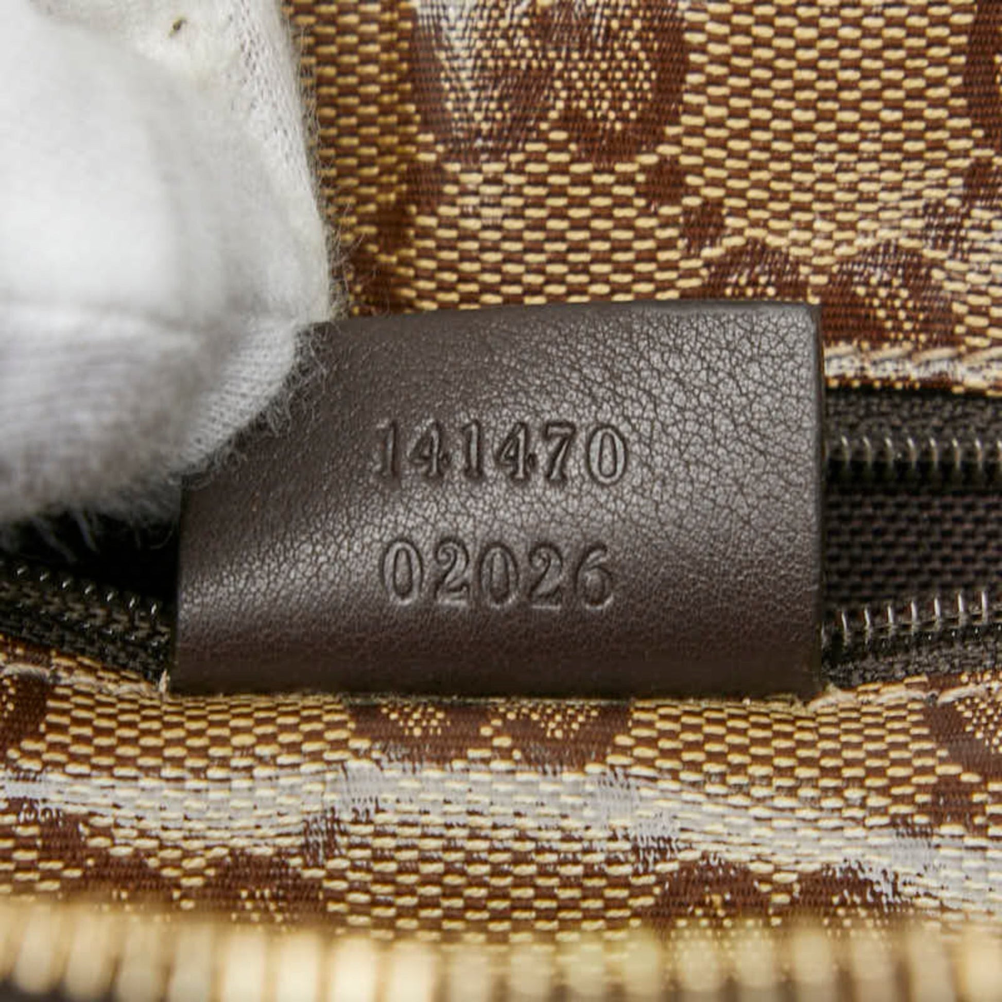 Gucci Gg Crystal Beige Brown Pvc Leather Tote Bag