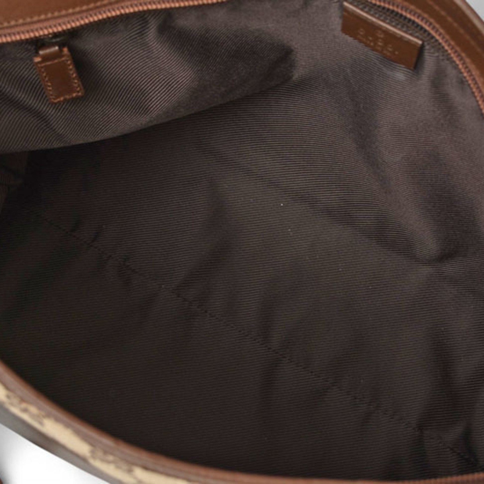 Gucci Brown Gg Beige Gg Canvas Tote Bag