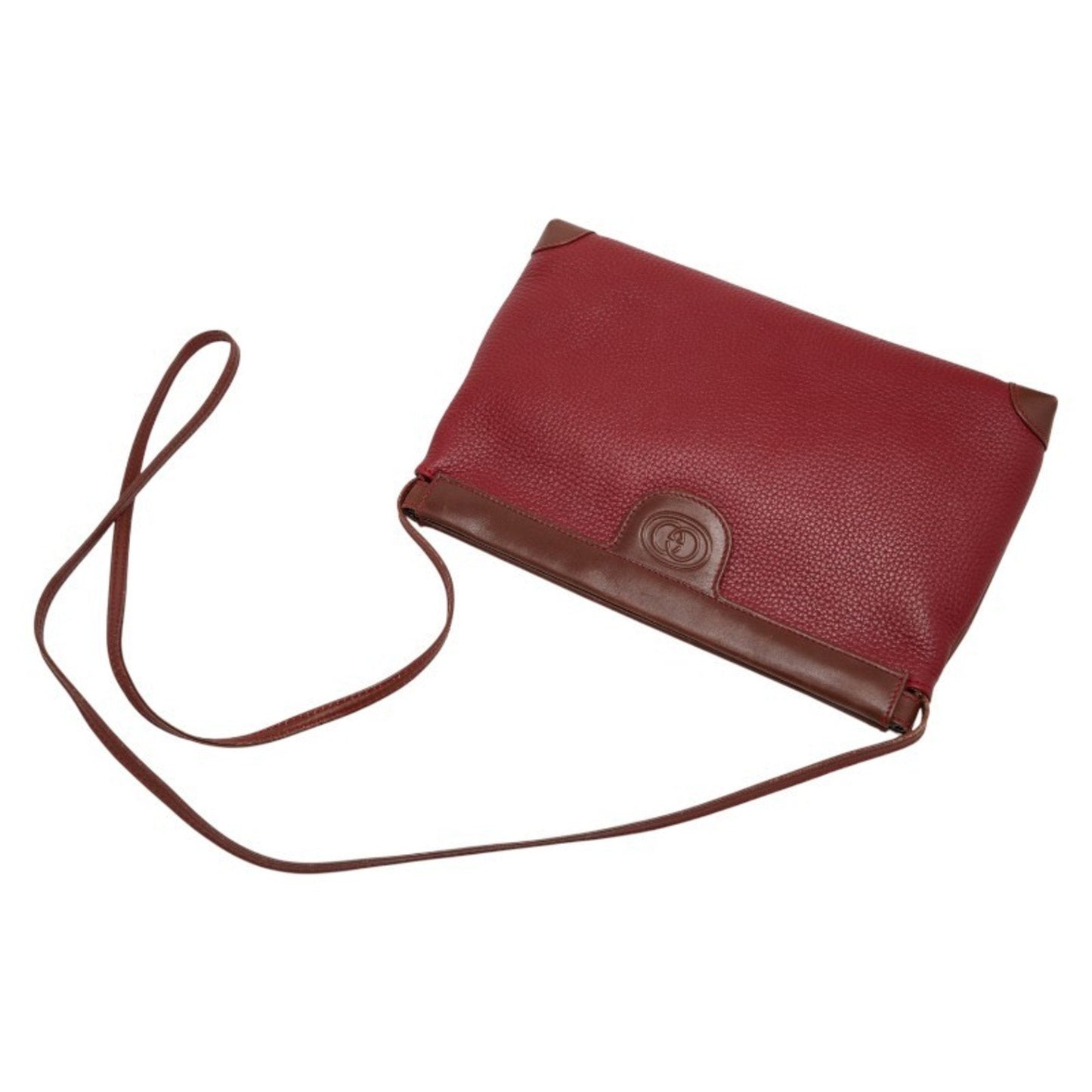 Gucci Red Brown Leather Shoulder Bag