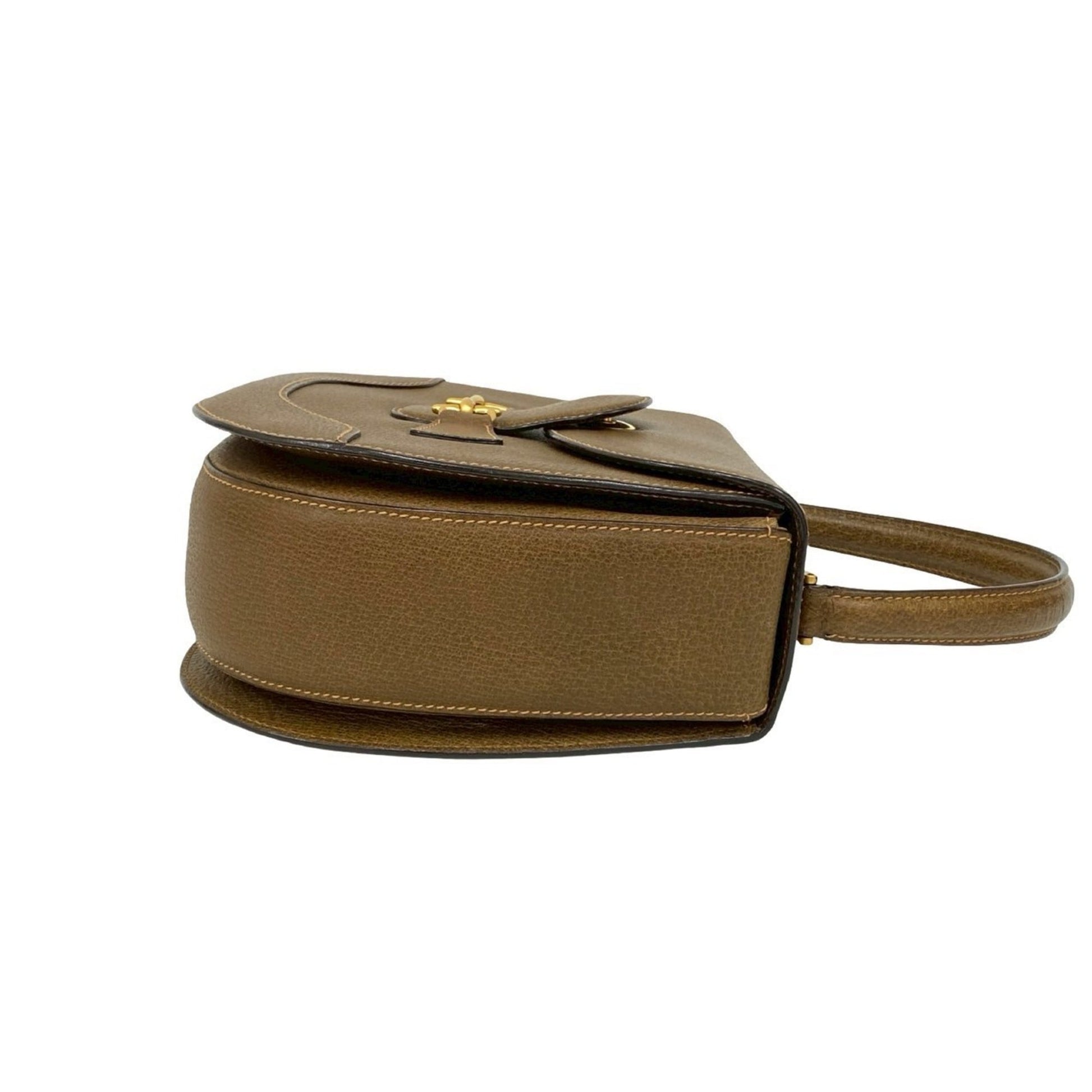 Gucci Brown Leather Handbag Tote Bag