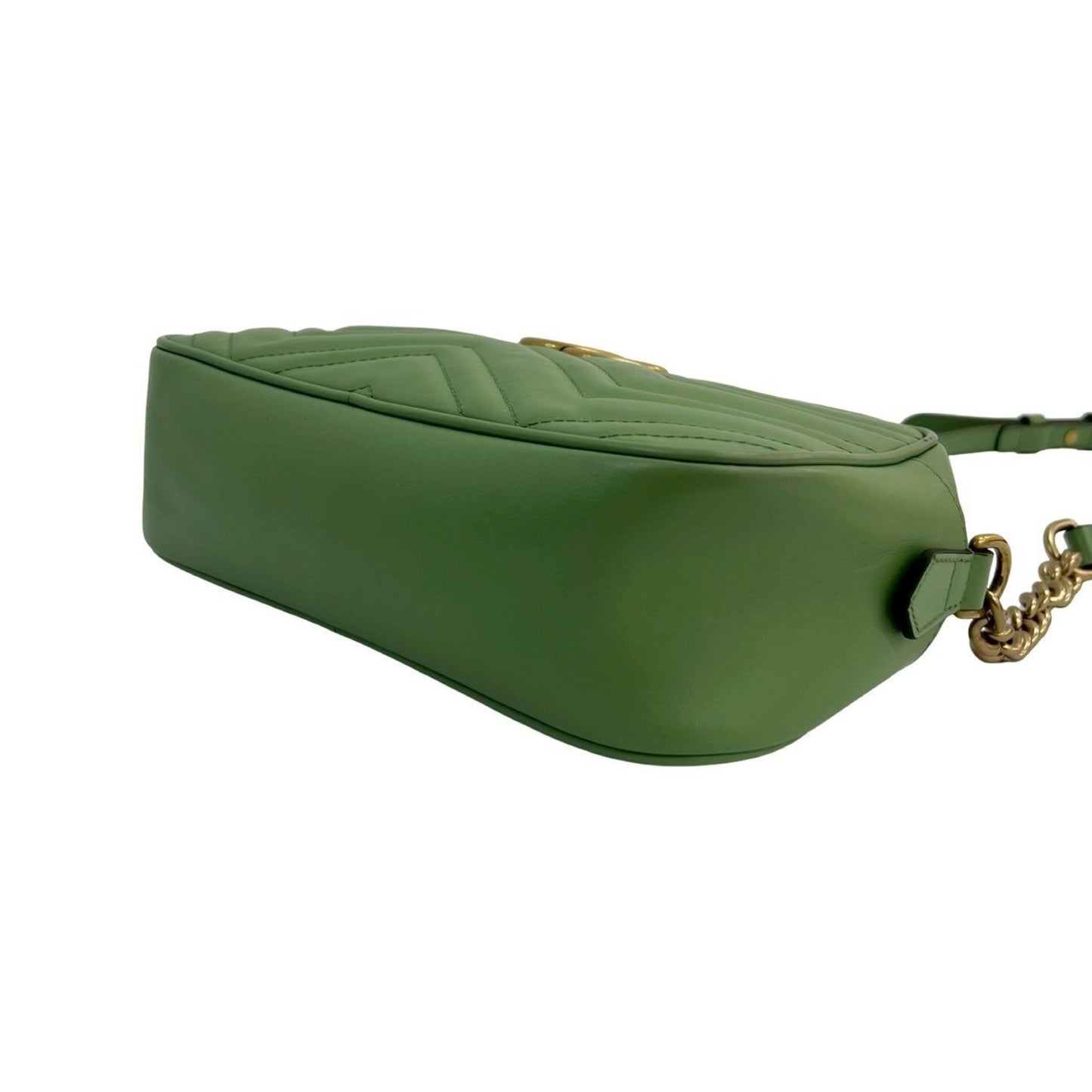 Gucci Green Leather Pochette Shoulder Bag