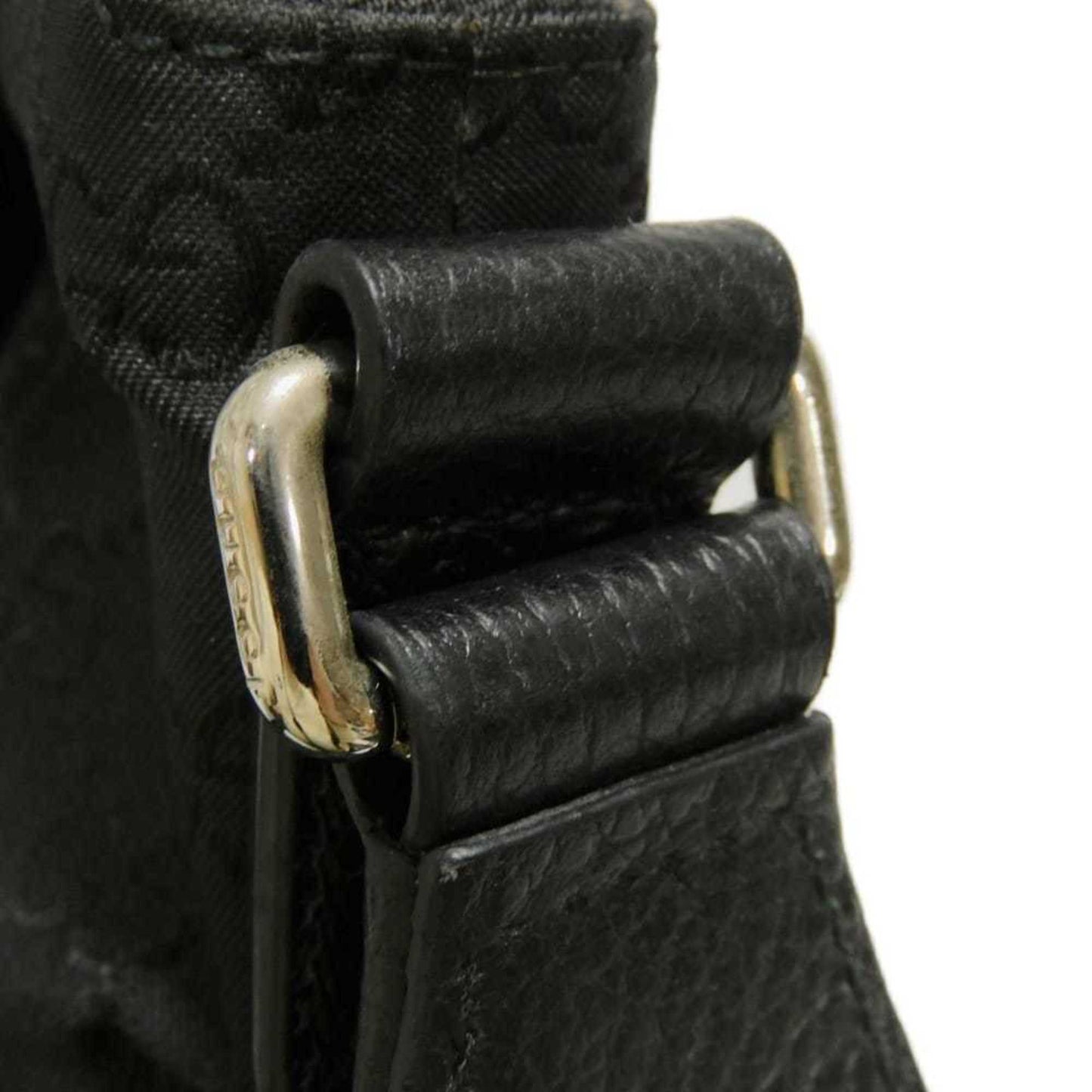 Gucci Black Nylon Gg Canvas Leather Messenger Bag Shoulder Bag