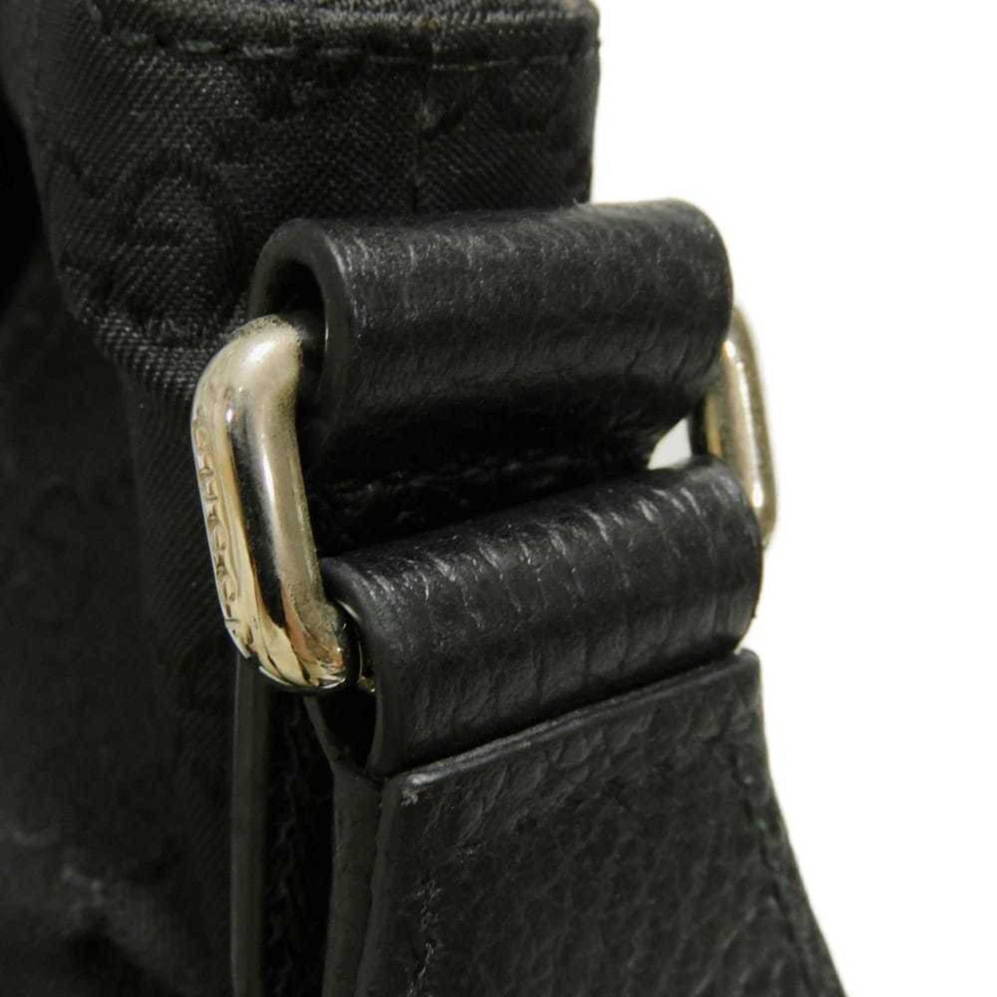 Gucci Black Nylon Gg Canvas Leather Messenger Bag Shoulder Bag